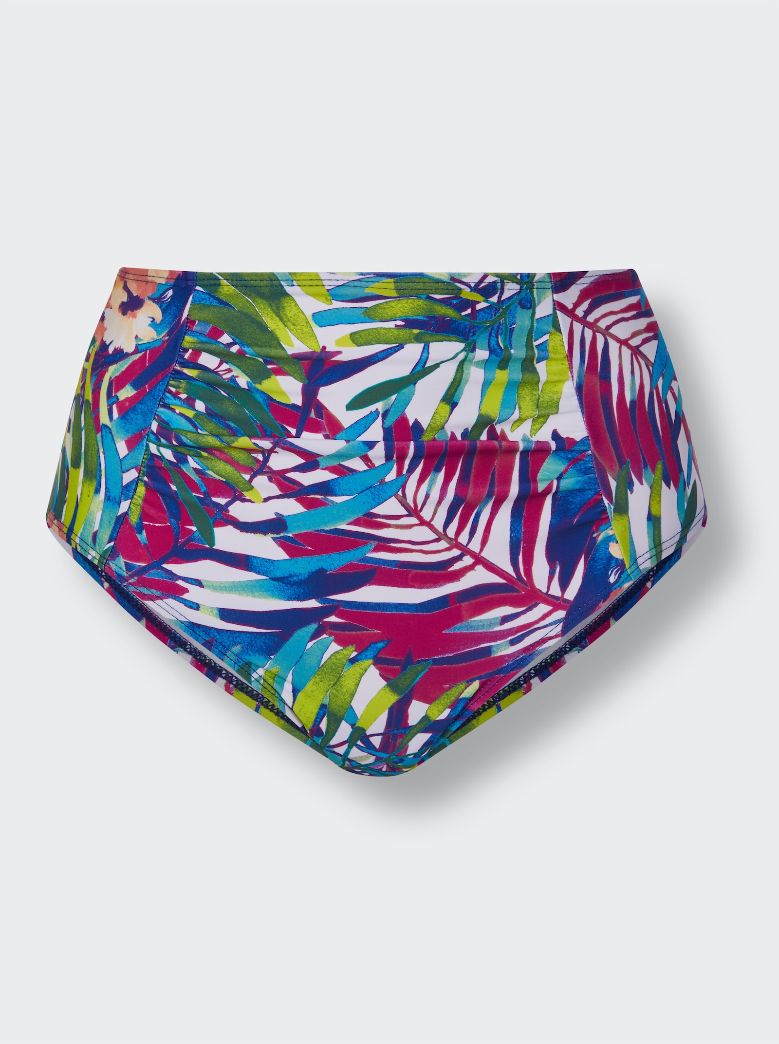 feel good Bikini-Slip mit Raffung - lagune-gemustert