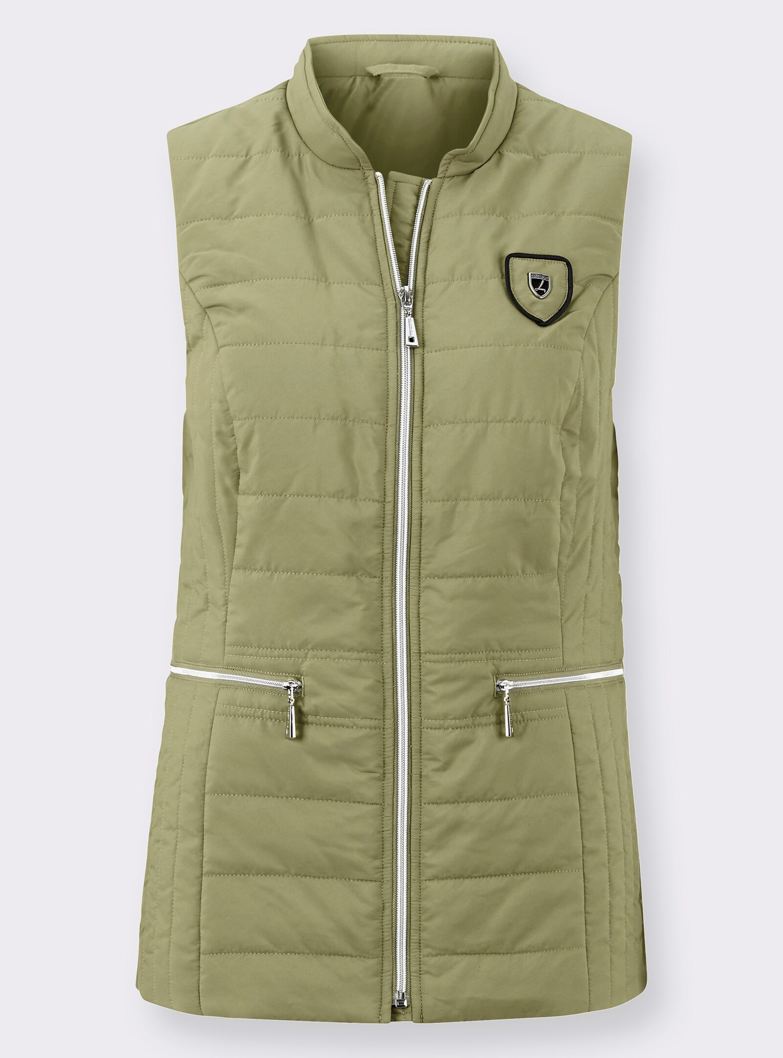 Steppweste mit Reißverschluss-Taschen - schilf