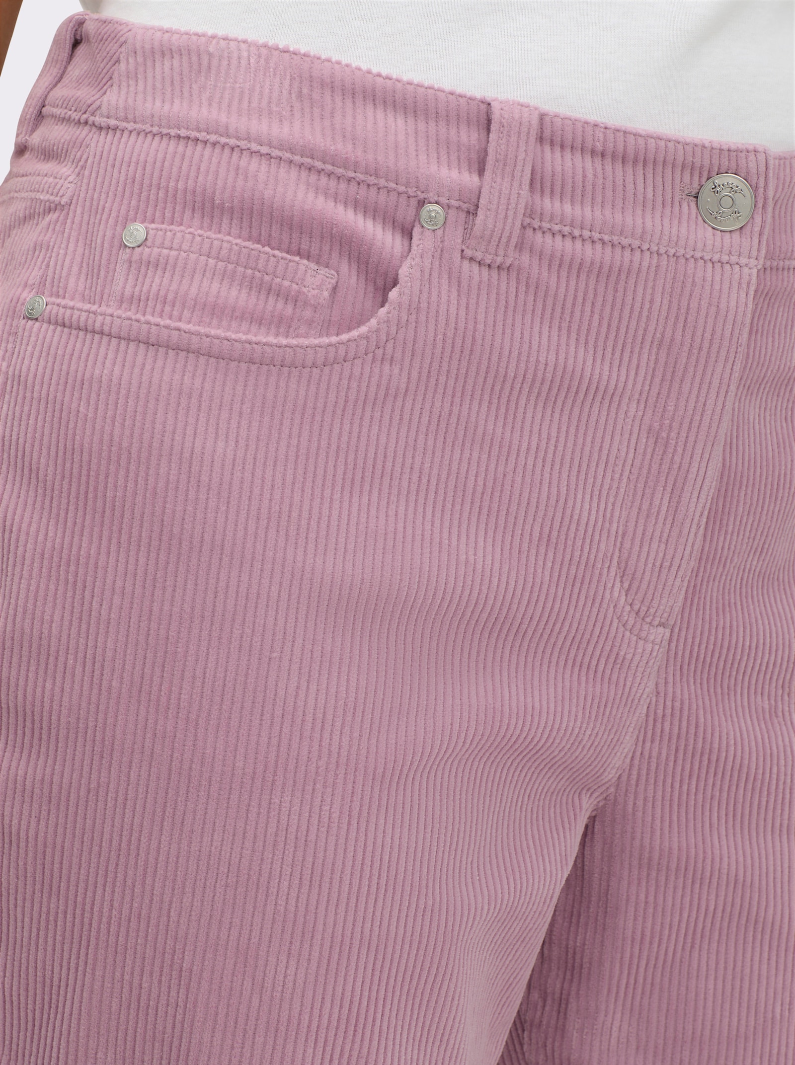 sheego Cordhose in Bootcut-Beinform - mauve