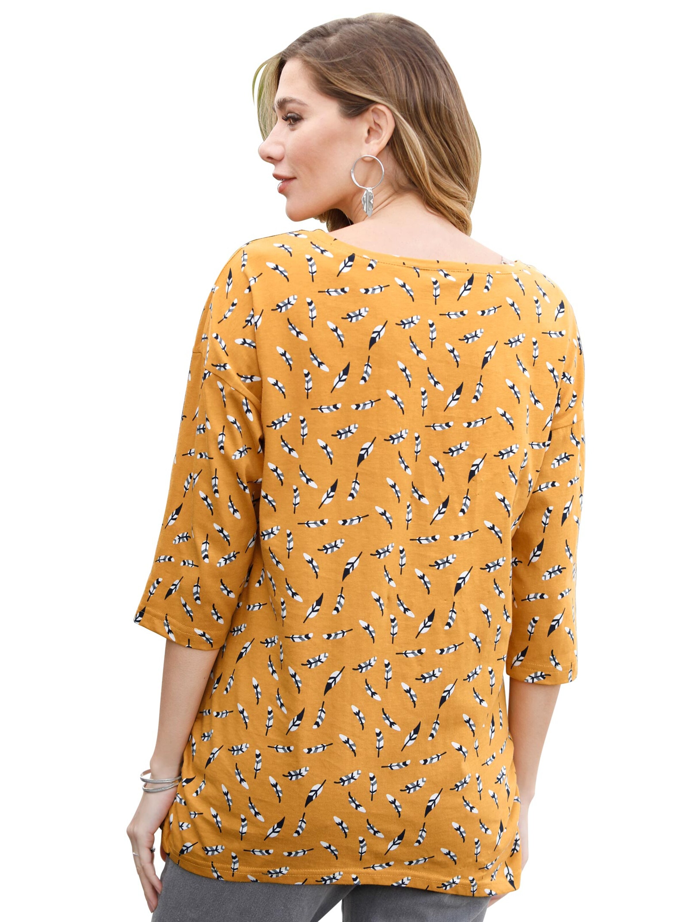 Shirt - senfgelb-bedruckt