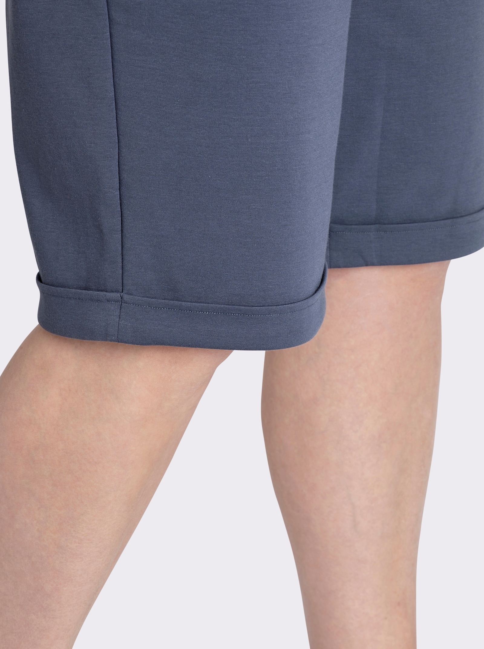 sheego Bermudas mit Schlupfbund, aus Jersey - rauchblau