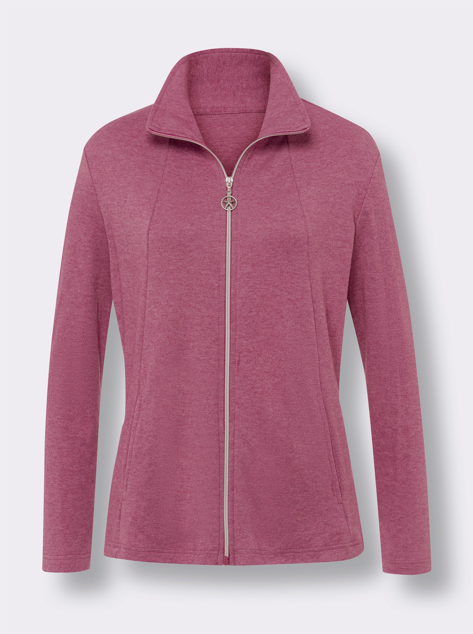 Sweatjacke in Melange-Optik - malve-meliert