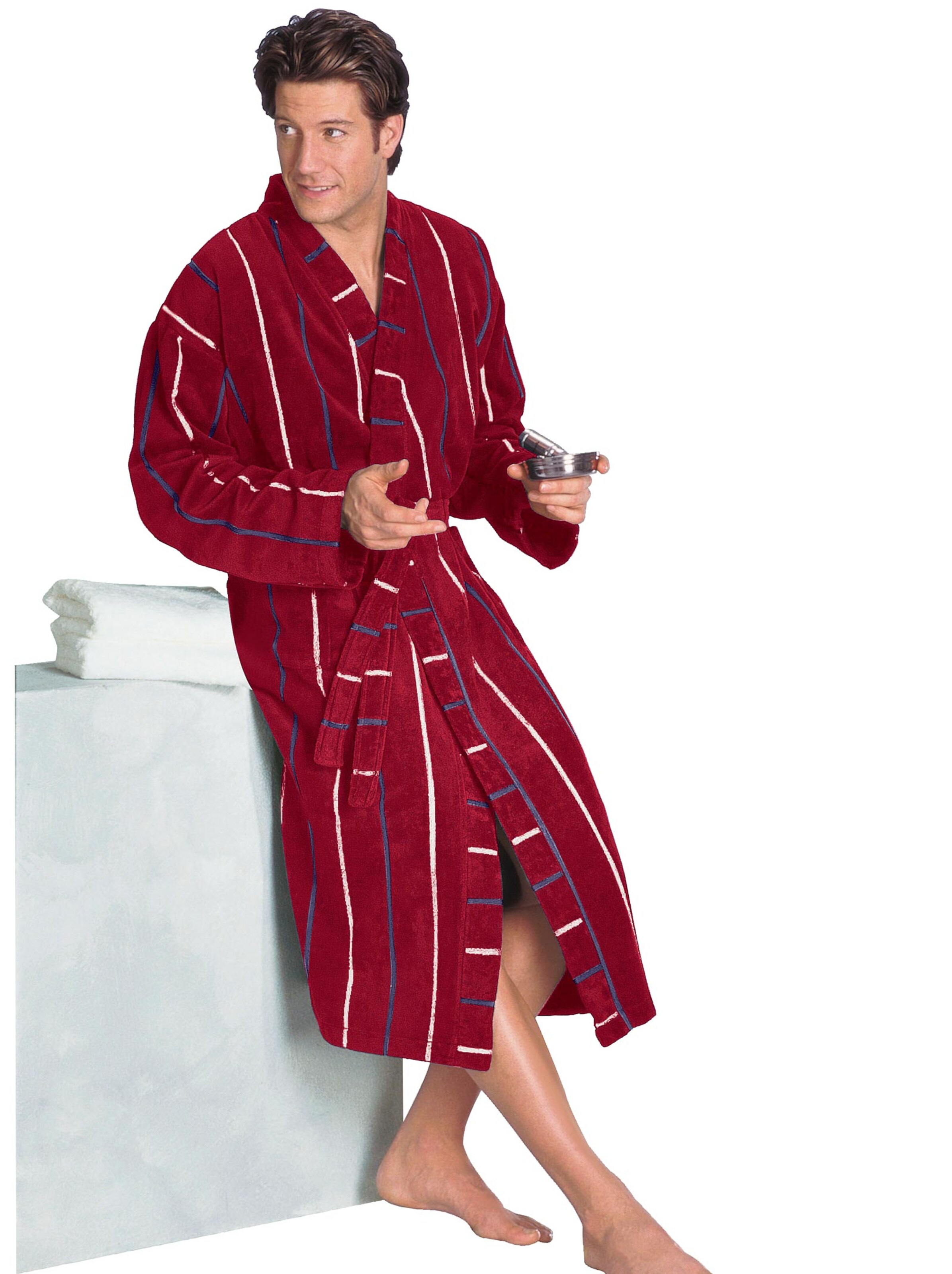 Bademantel - rostrot