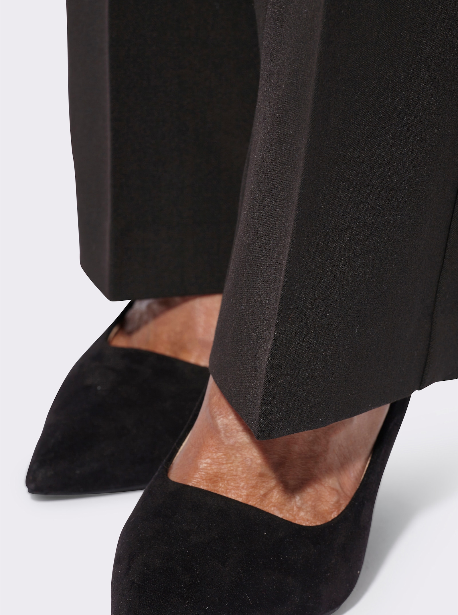 Hose mit weitem Bein - schwarz