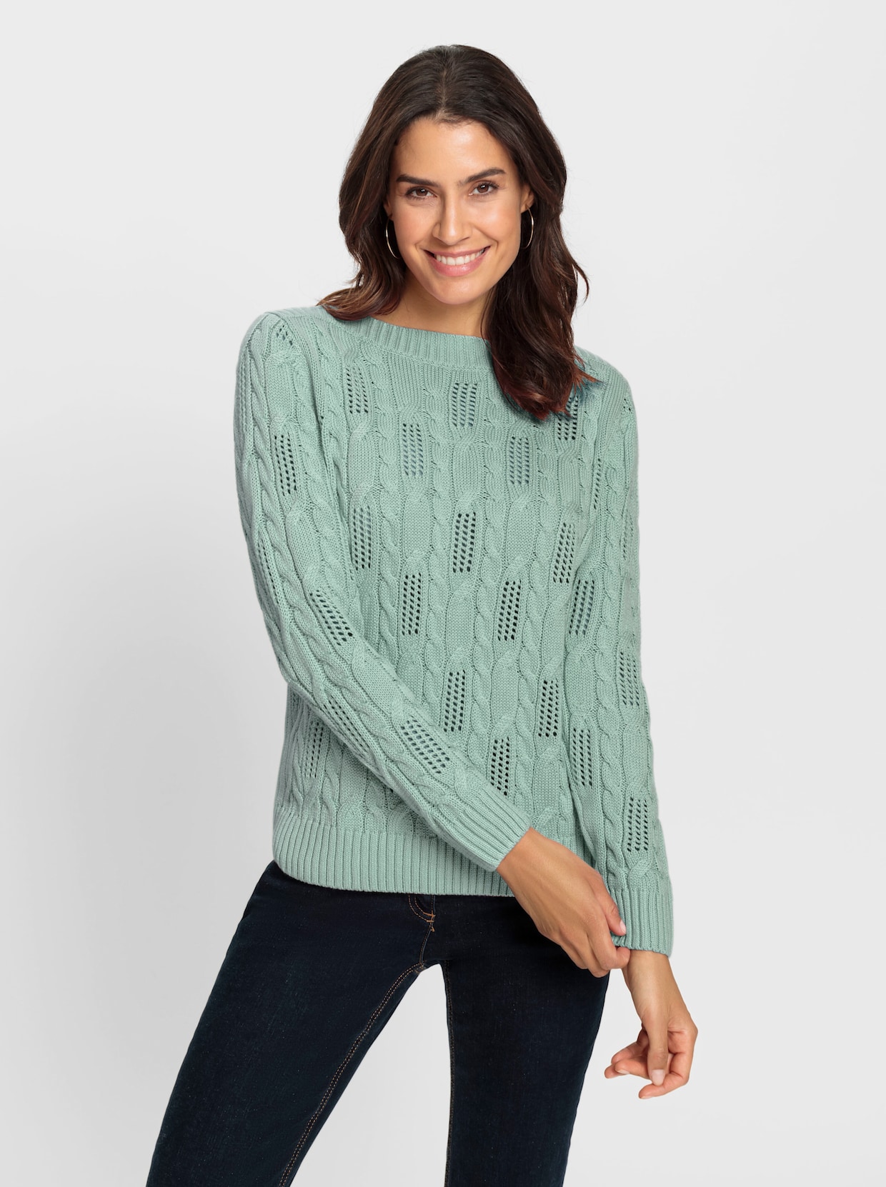 Pullover met lange mouwen - kalkmint