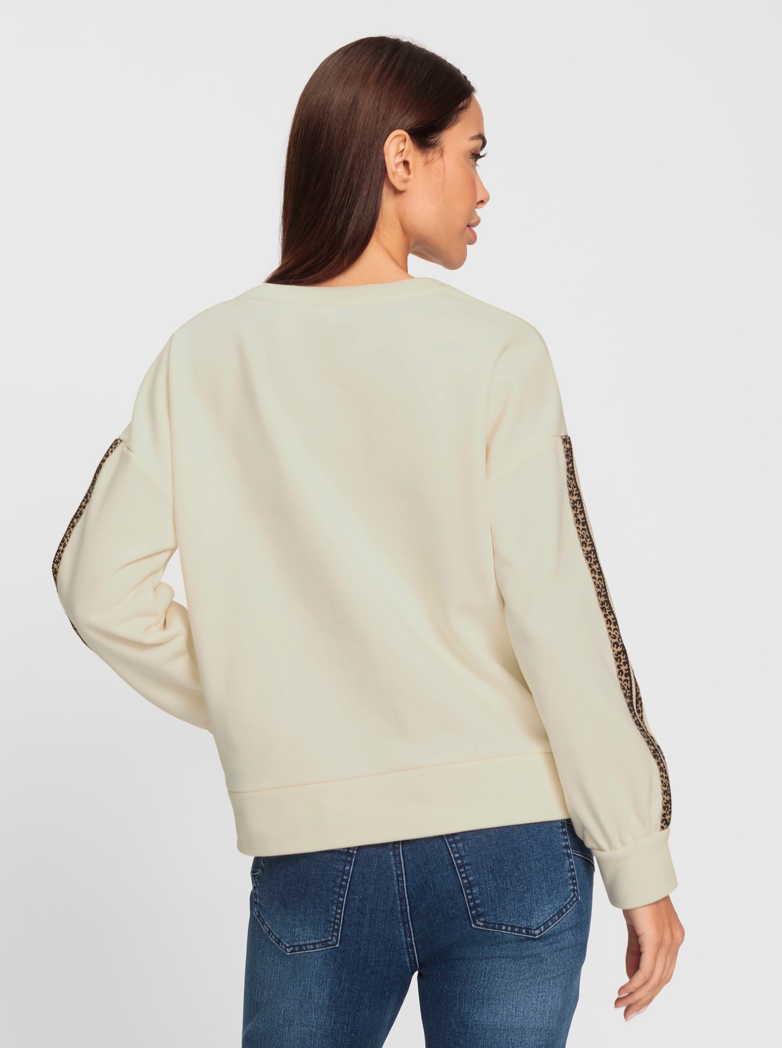 heine Sweatshirt mit Galonstreifen - champagner