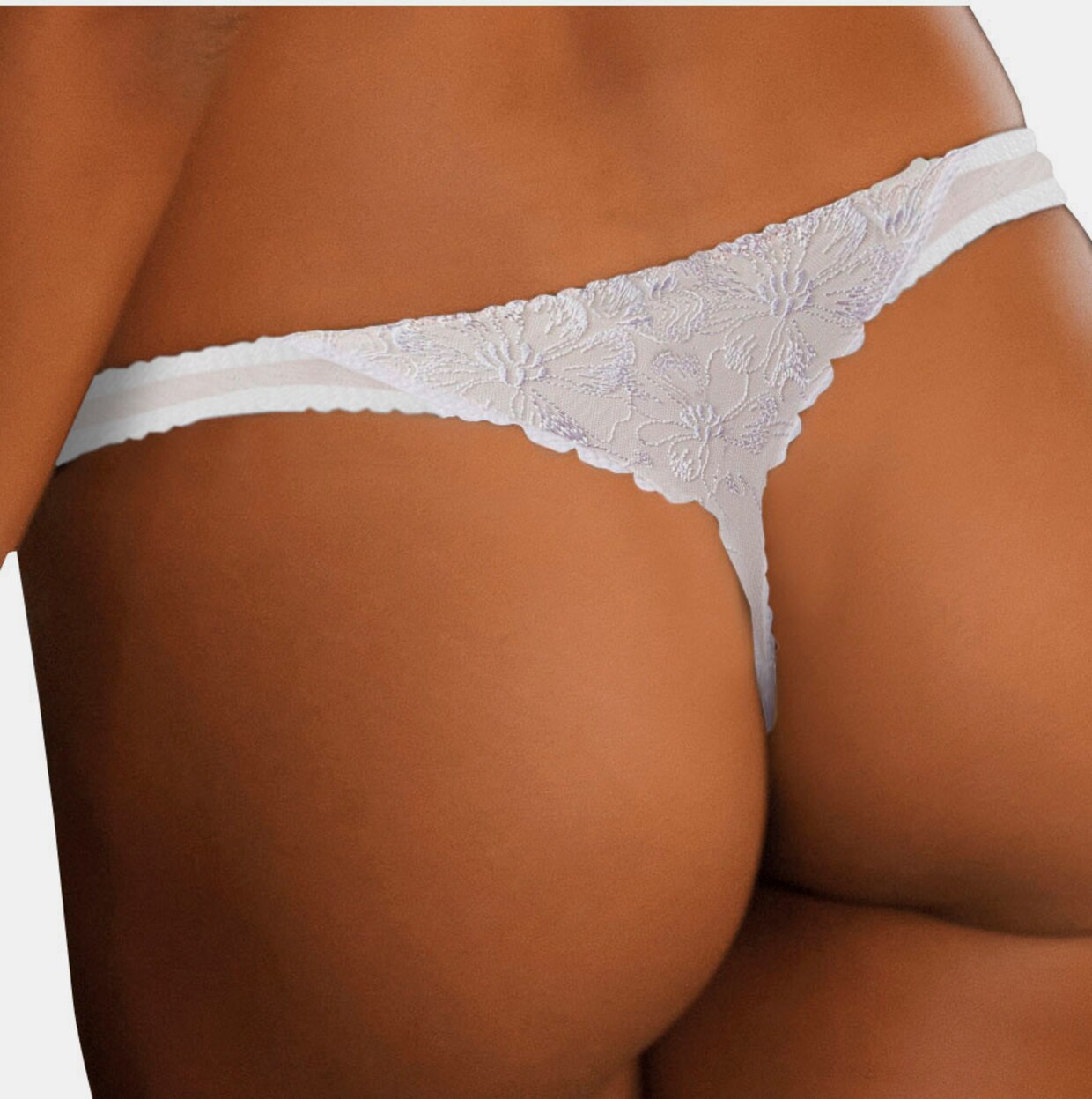 JETTE String - weiß-caramel