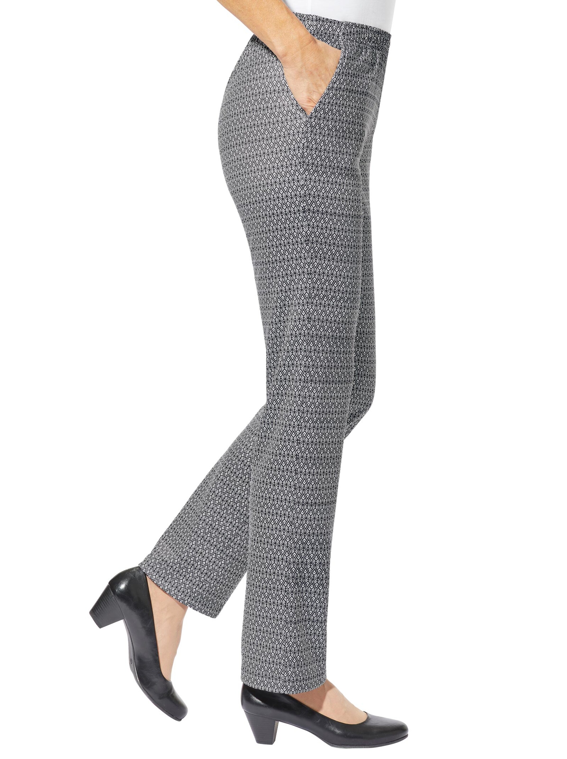 Jersey-Hose - schwarz Raute