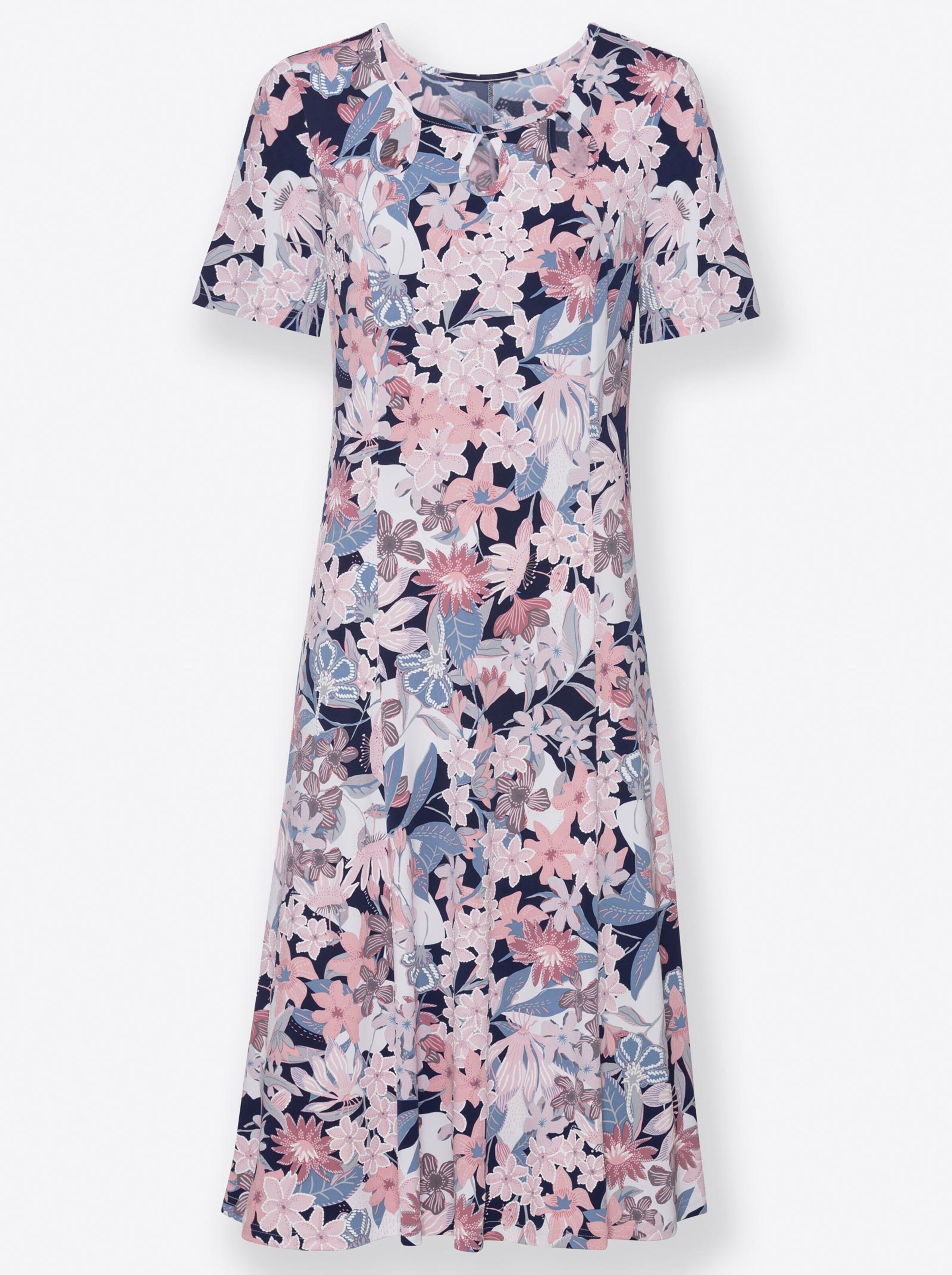 Witt Weiden Damen Jerseykleid rosenquarz nachtblau bedruckt  - Onlineshop Witt Weiden
