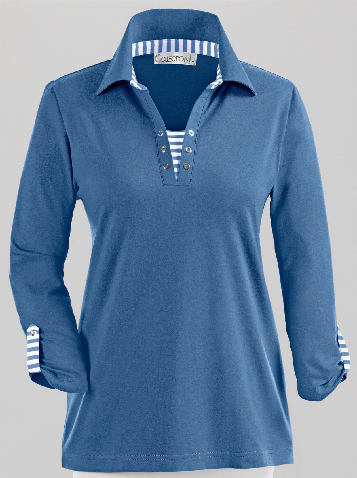 3/4-Arm-Shirt - blau