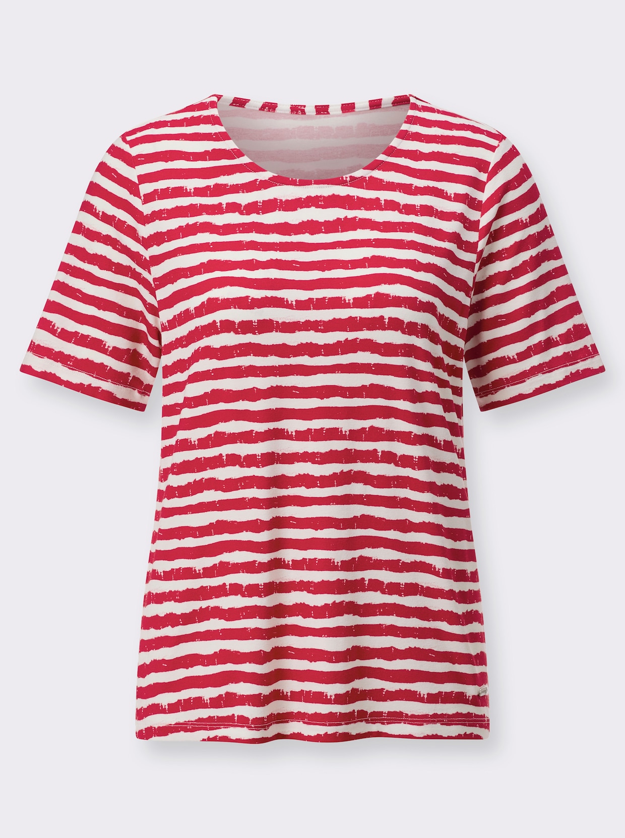 Streepjesshirt - rood/ecru gestreept