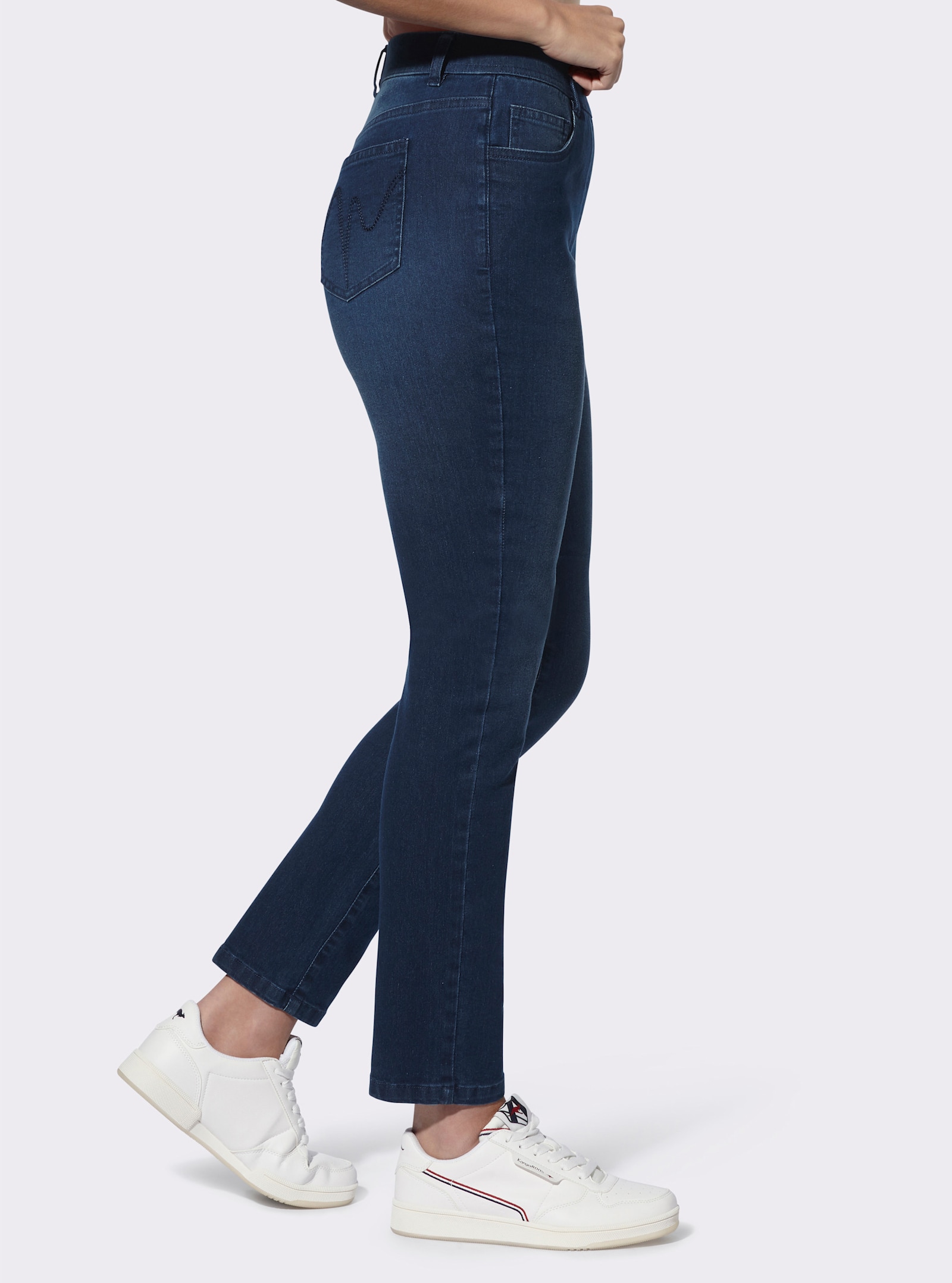 heine Schlupfjeans mit Gürtelschlaufen - dark blue