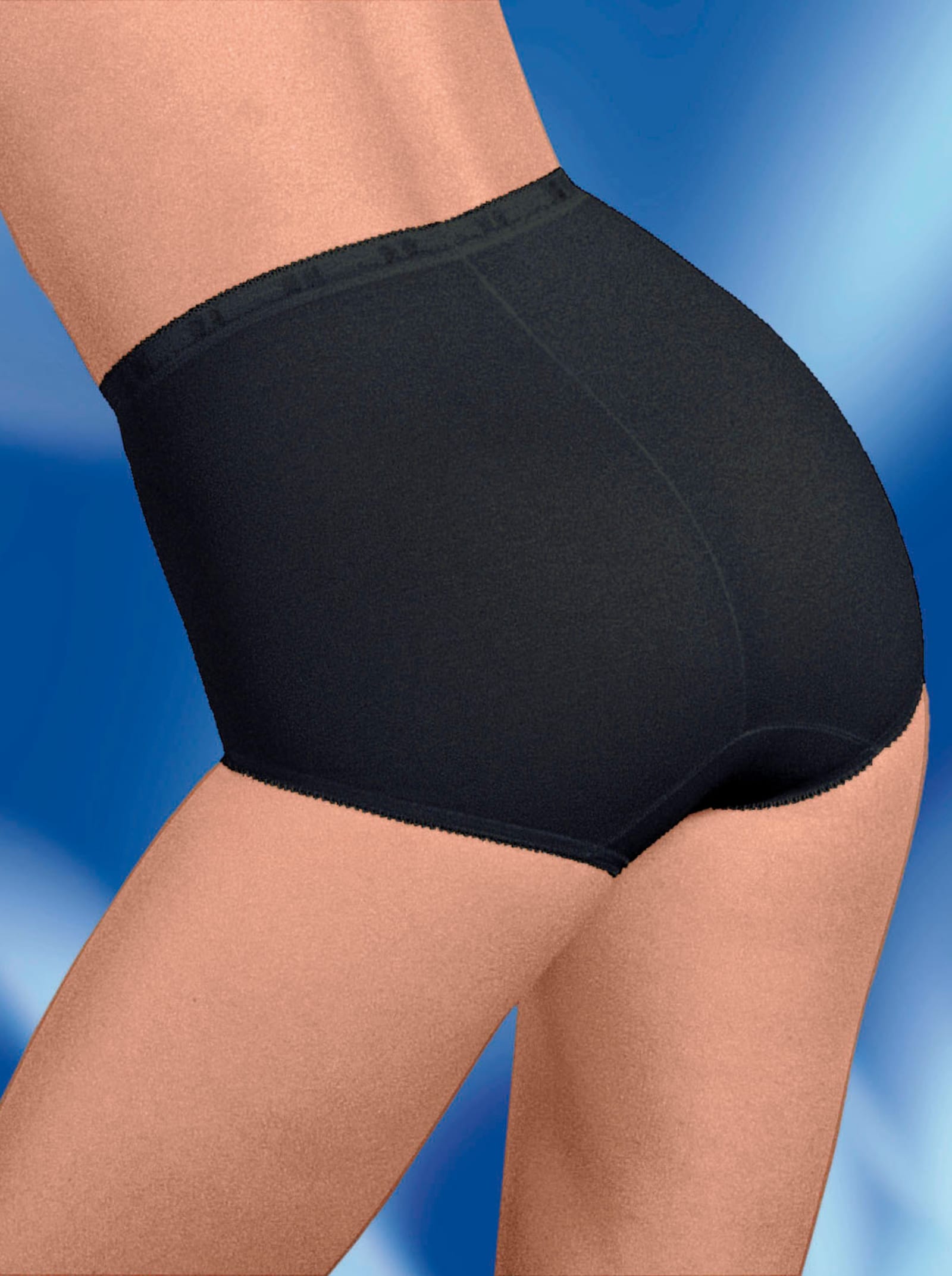 Triumph Kalhotky s pasem s tkanou gumou - černá