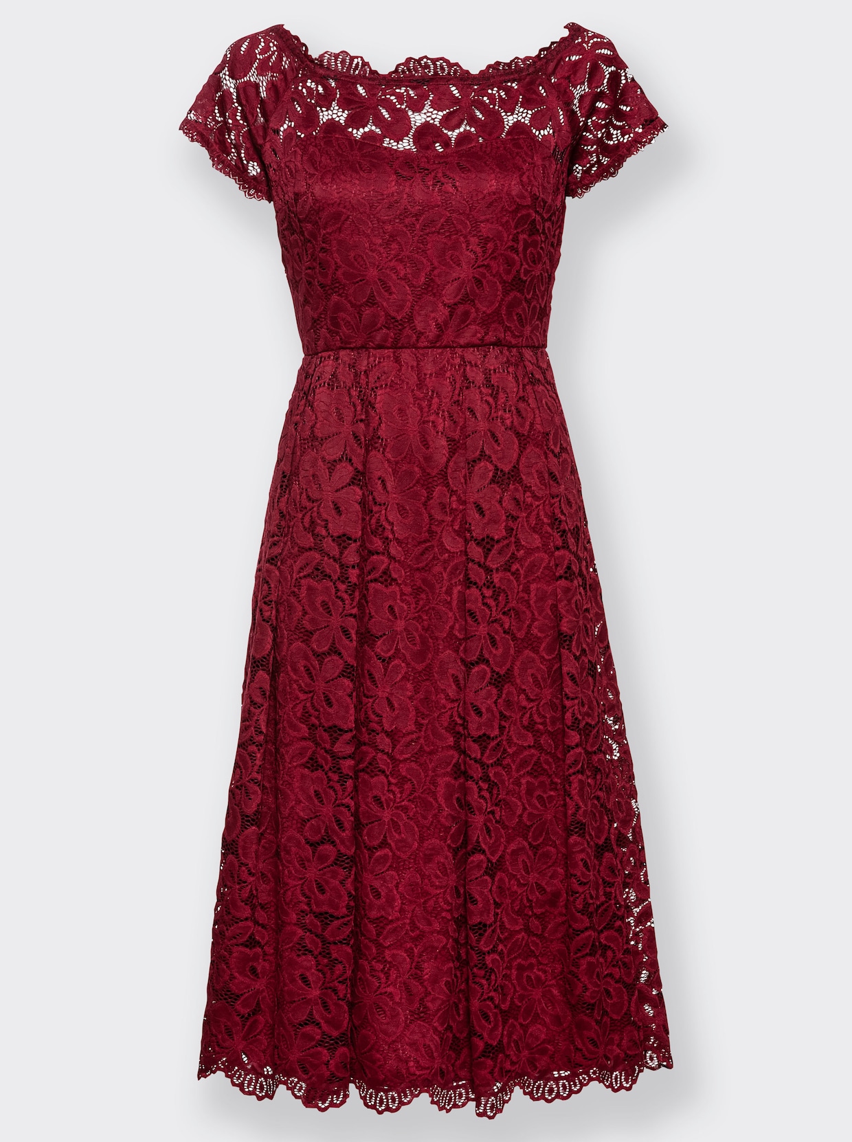 Robe en dentelle - rouge foncé