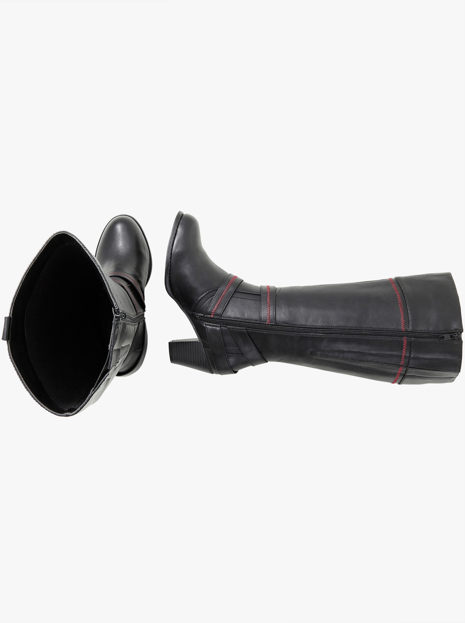 sheego by Joe Browns Cowboystiefel mit Blumenstickerei - schwarz