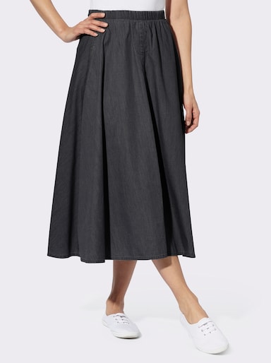 Schlupfrock in Bahnen-Form - graphit-denim