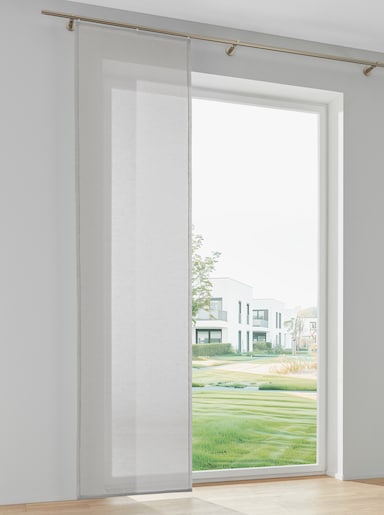 heine home Schiebevorhang in Leinen-Optik - grau