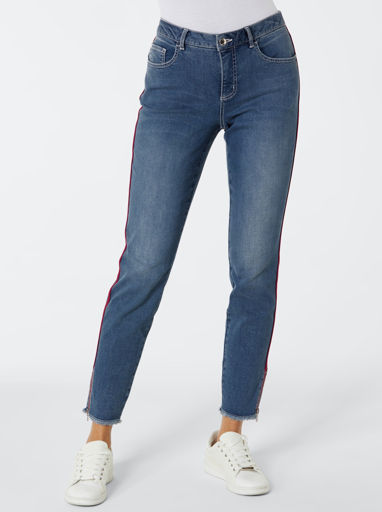 Creation L Premium Modal-Baumwoll-Jeans - blue-stone-washed