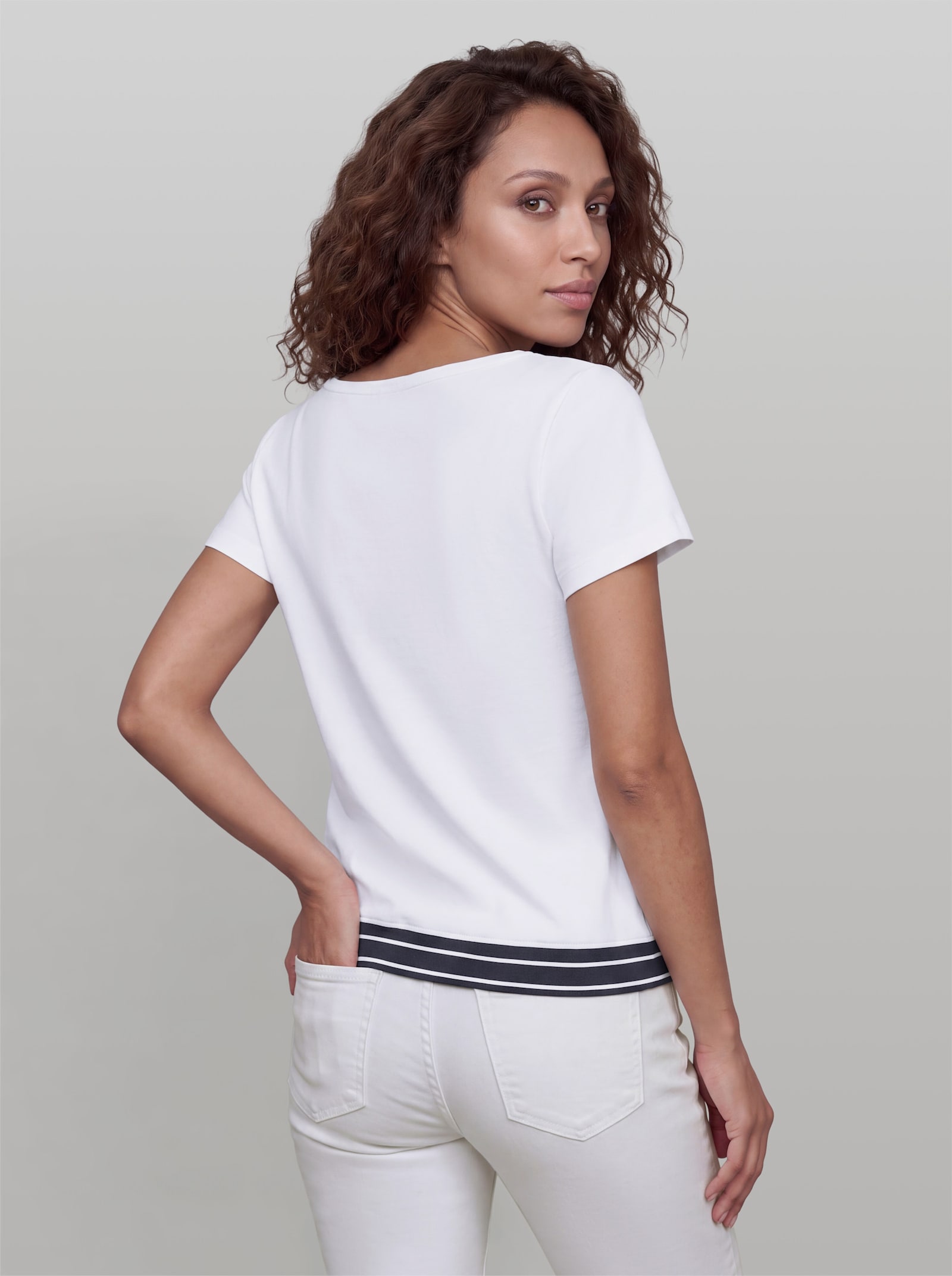 heine T-Shirt aus Baumwolle - weiß
