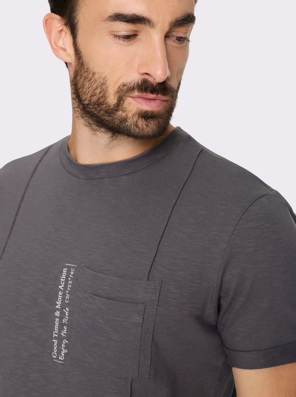 Marco Donati Kurzarmshirt - anthrazit