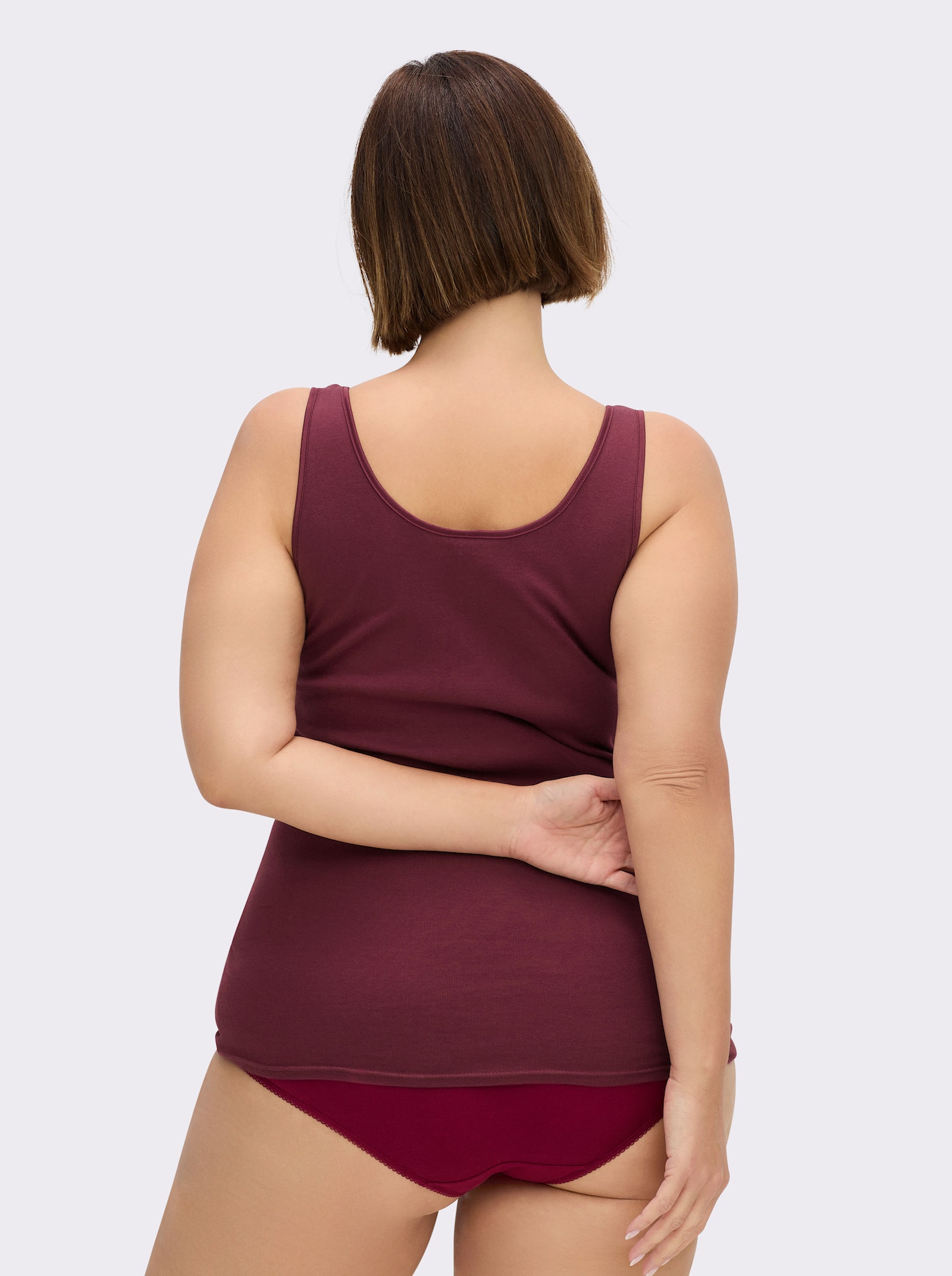 Nina von C. Achselhemd im Doppelpack - bordeaux