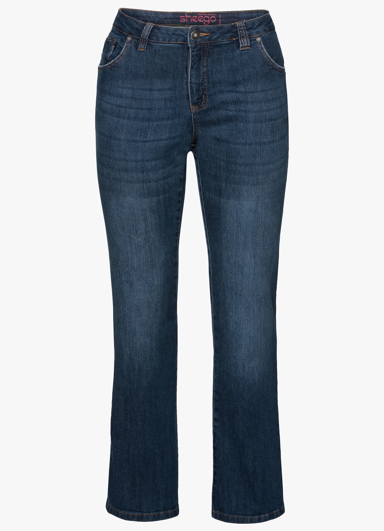sheego Bootcut-Jeans - dark blue denim