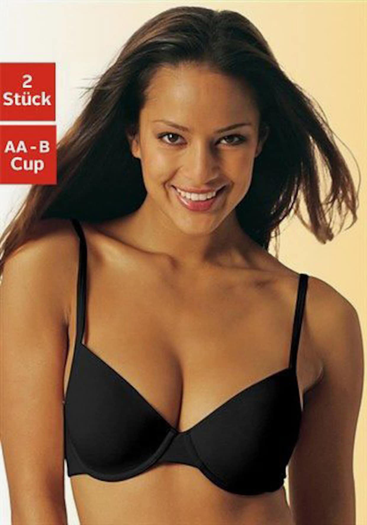petite fleur Soutien-gorge push-up - noir + blanc