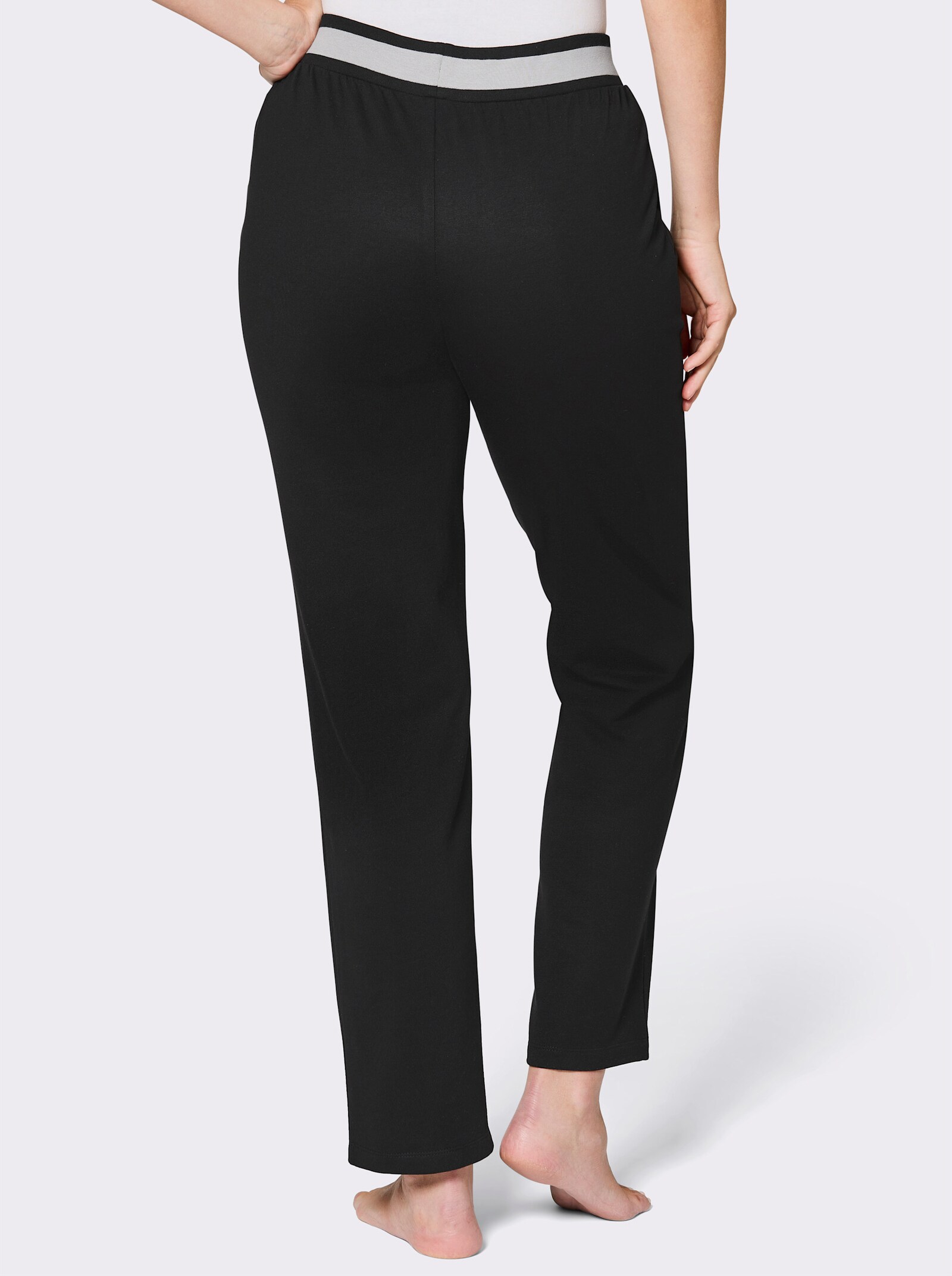 feel good Dehnbund-Hose - schwarz-steingrau