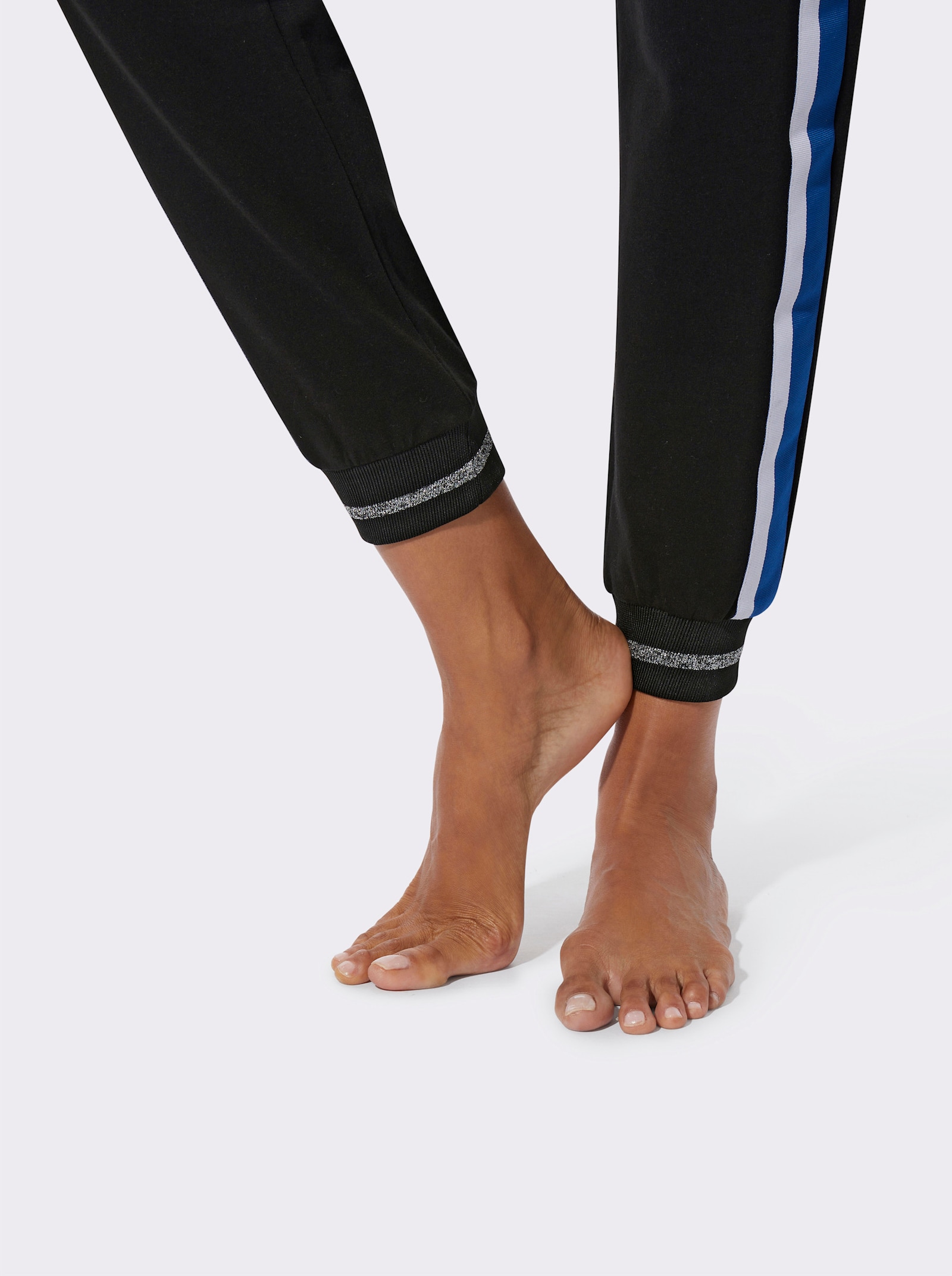 feel good Broek - zwart/koningsblauw