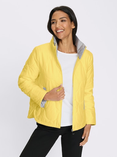Steppjacke - gelb-steingrau