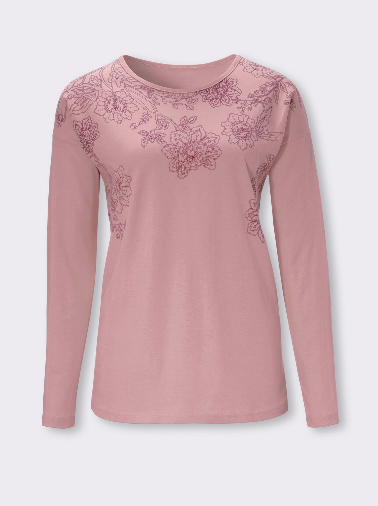 Shirt met lange mouwen - hortensia bedrukt