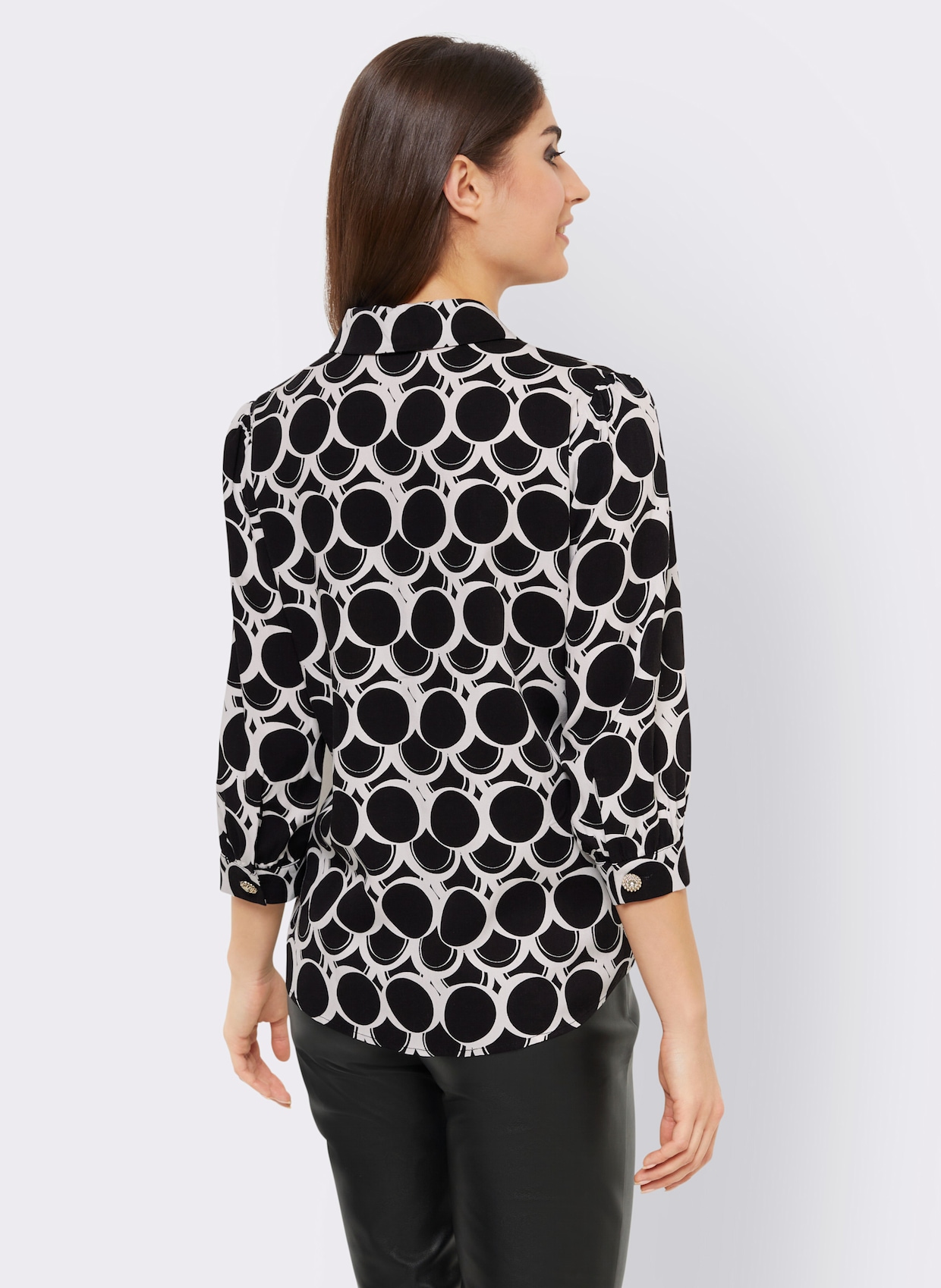 heine Blouse met print - zwart/ecru geprint