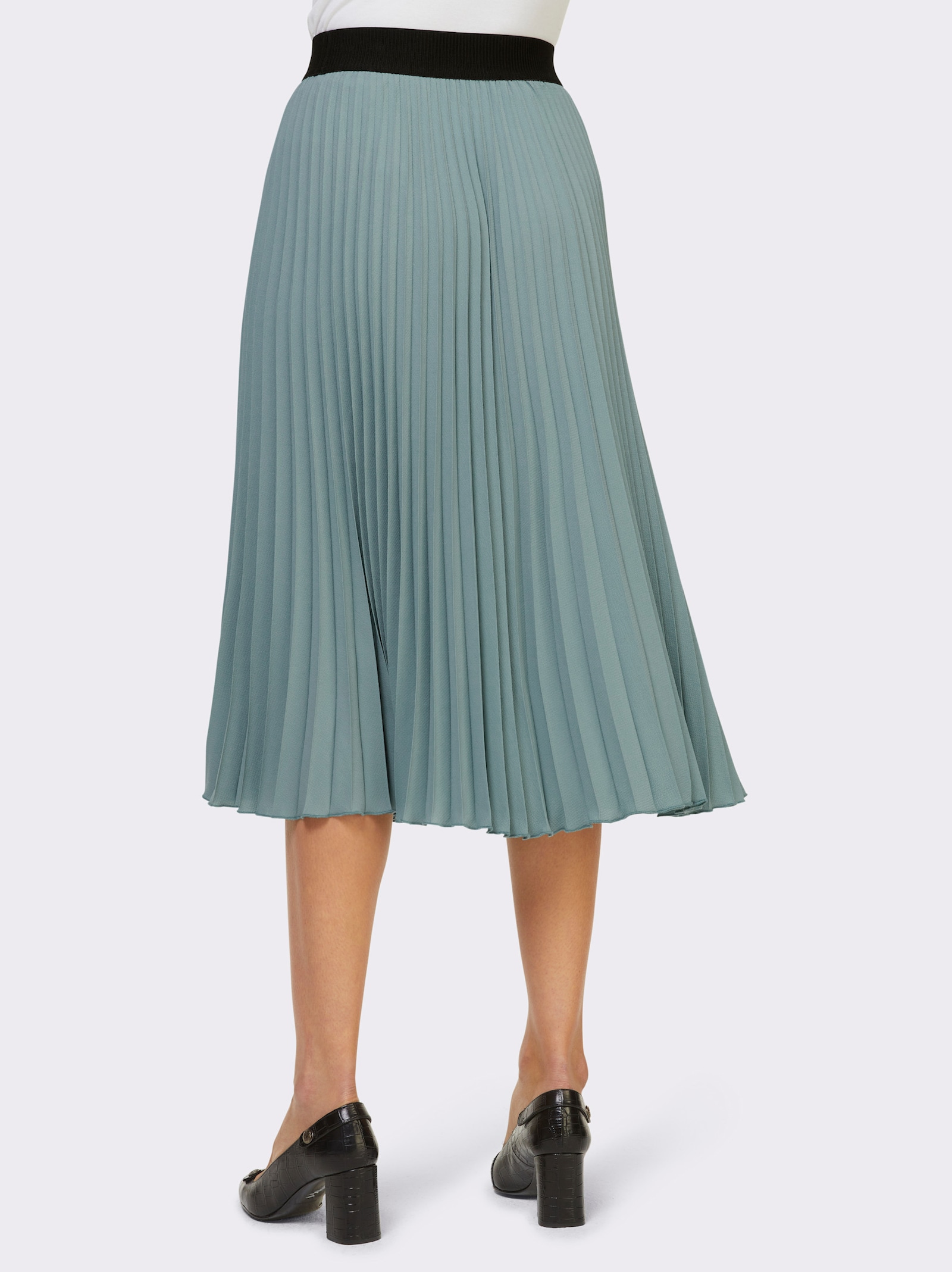 heine Plisseerock mit breitem Dehnbund - jade