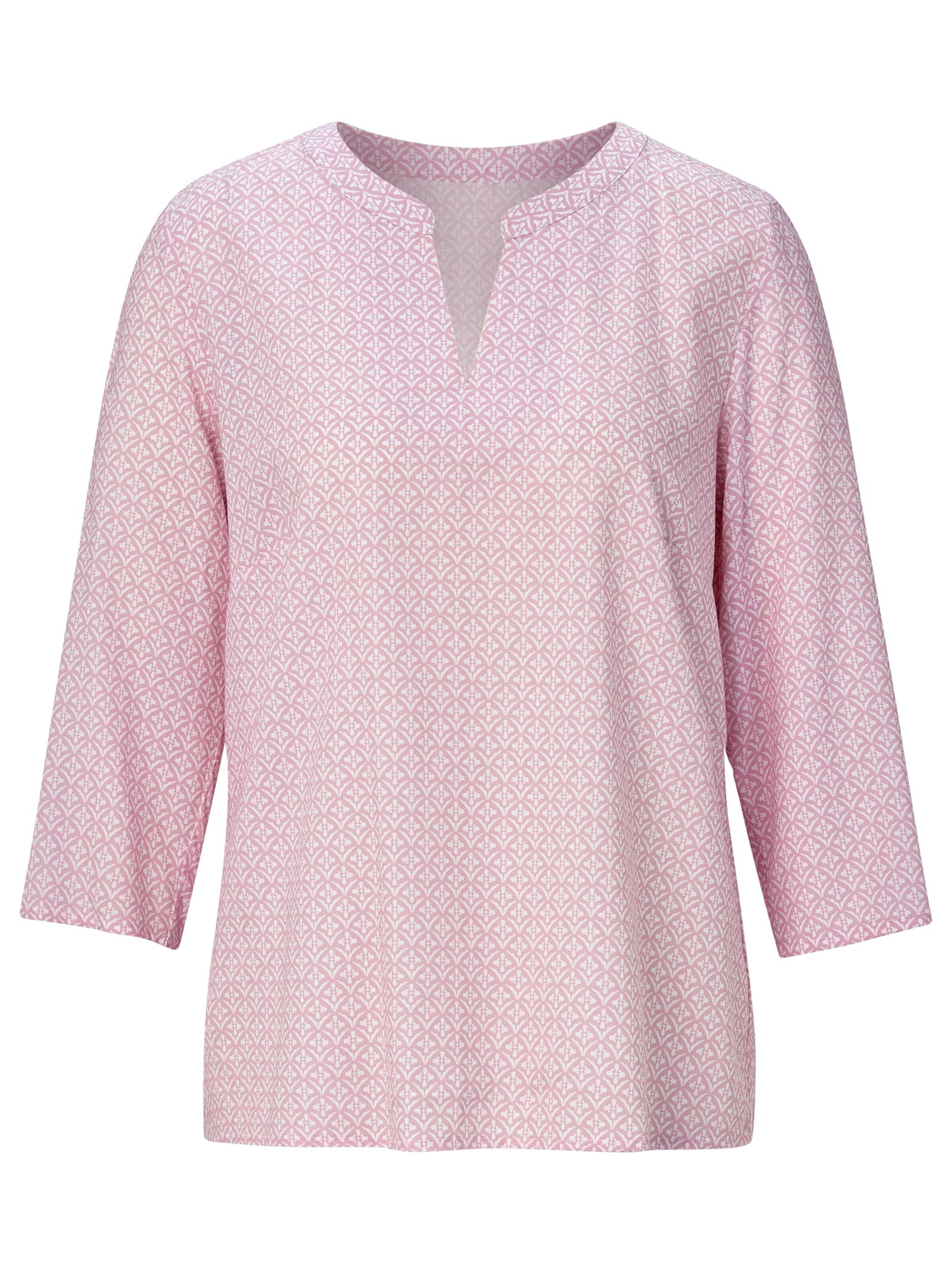 Bluse - rosé-gemustert