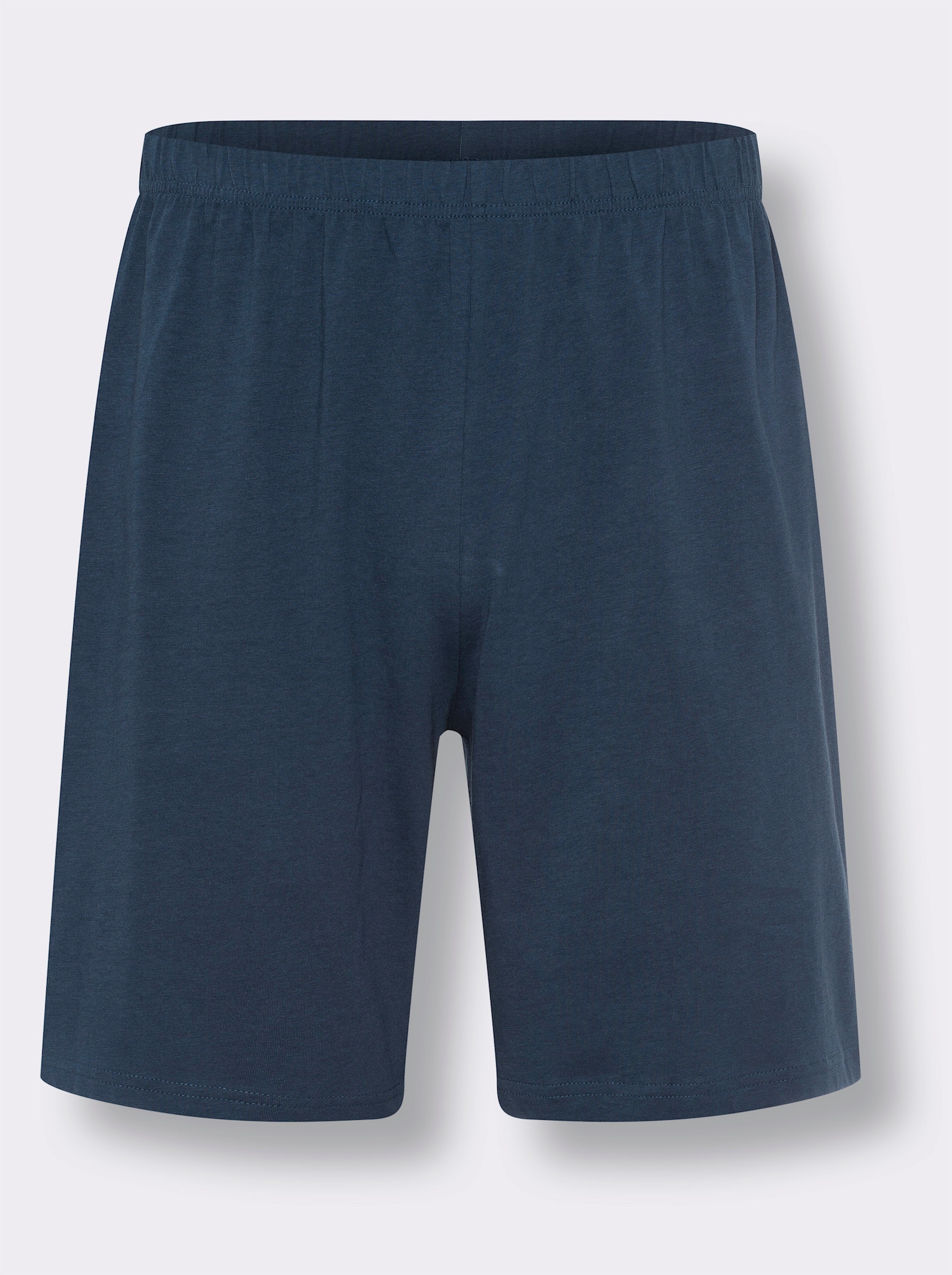 Shortama van single-jersey - donkerblauw/druif