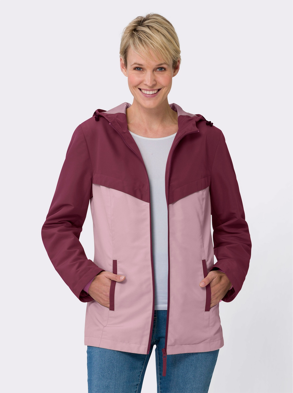 Jacke - bordeaux-hortensie