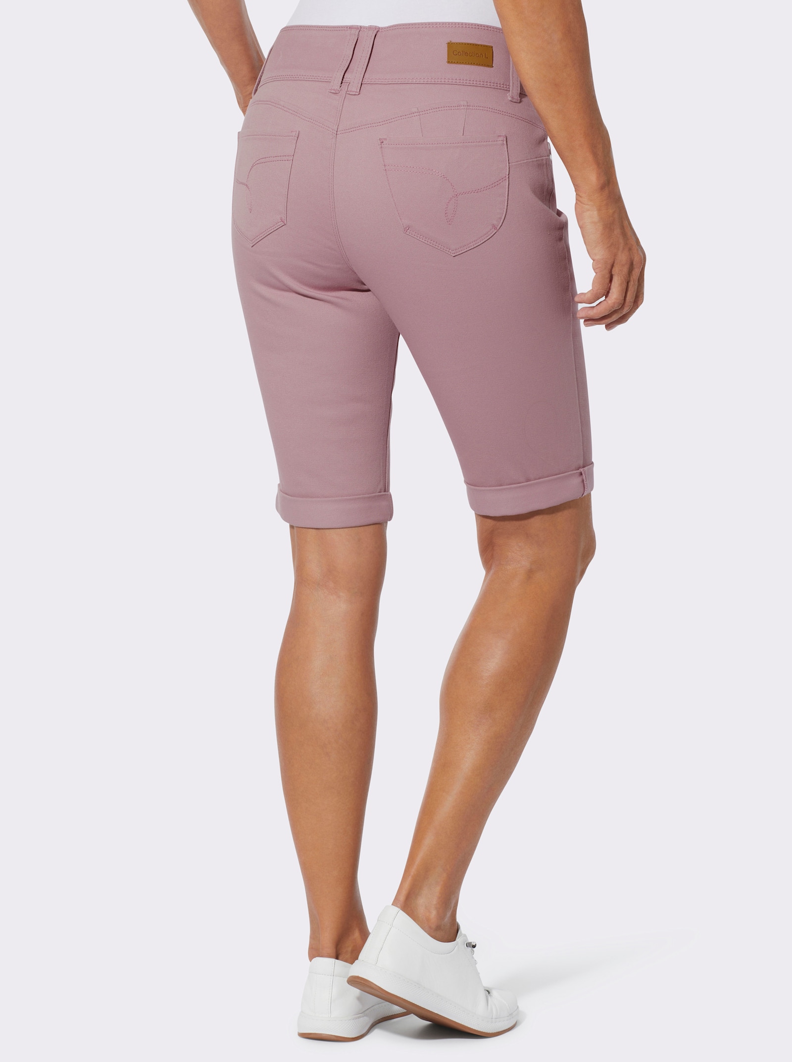 Bermudas mit gekrempeltem Saum - mauve