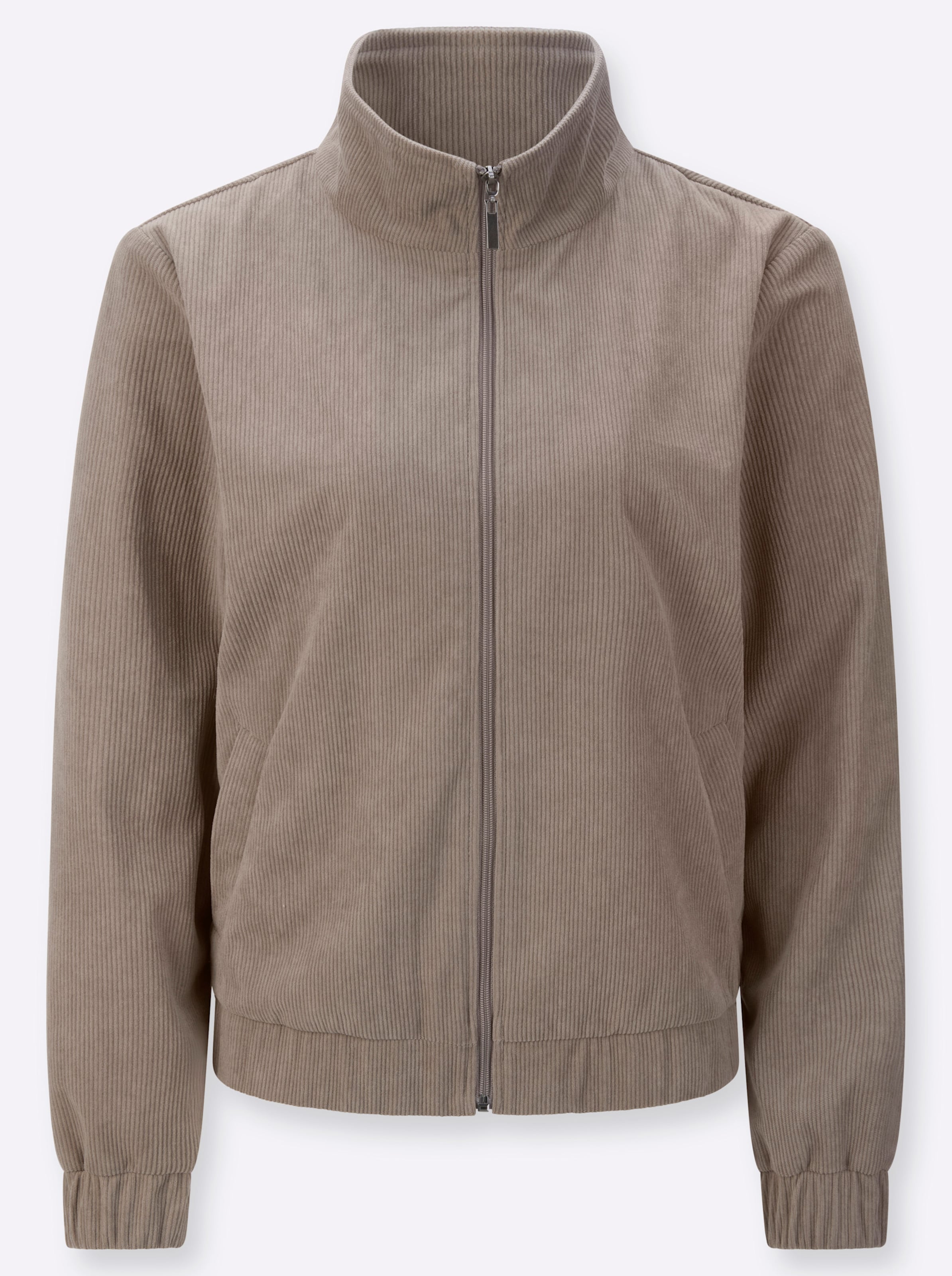 Taupe Sweatjacke