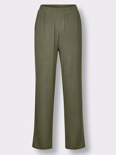 feel good Hosen - khaki + dunkeltaupe