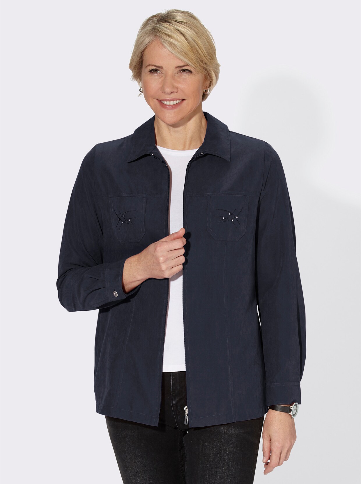 Blusenjacke - marine
