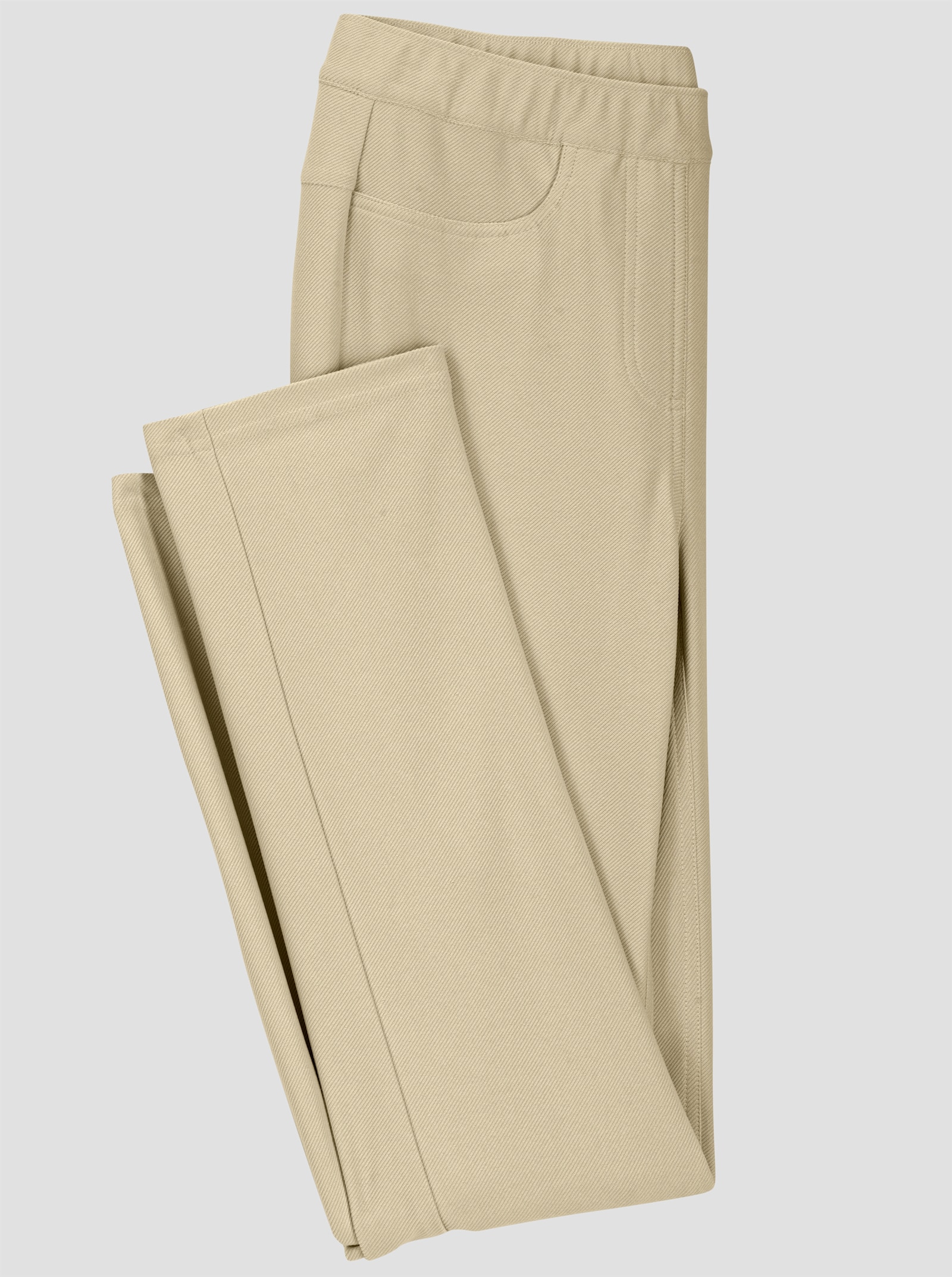 Navlékací džíny s úzce střiženými nohavicemi - písková