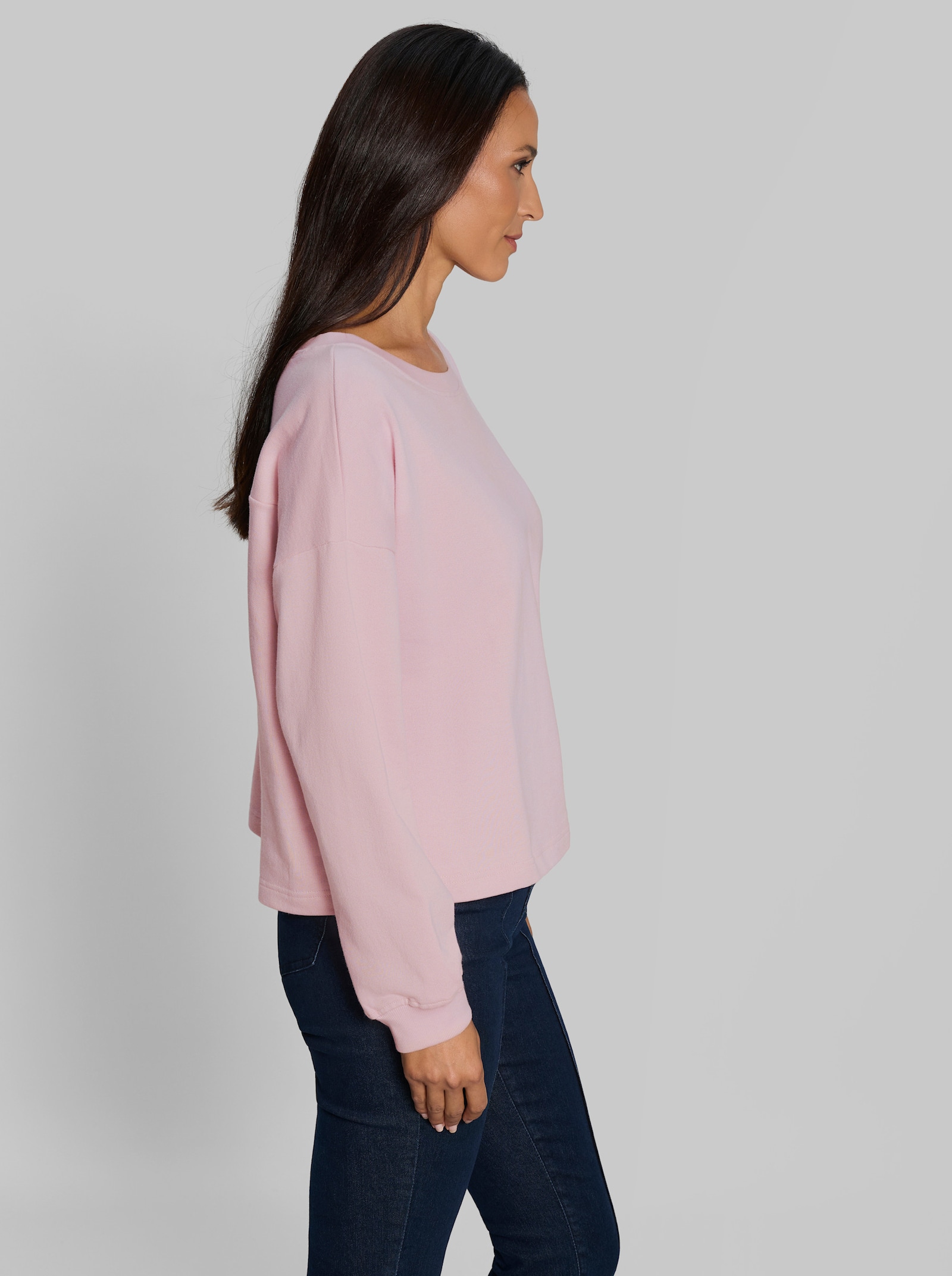 heine Sweater mit Schriftzug hinten - rosé