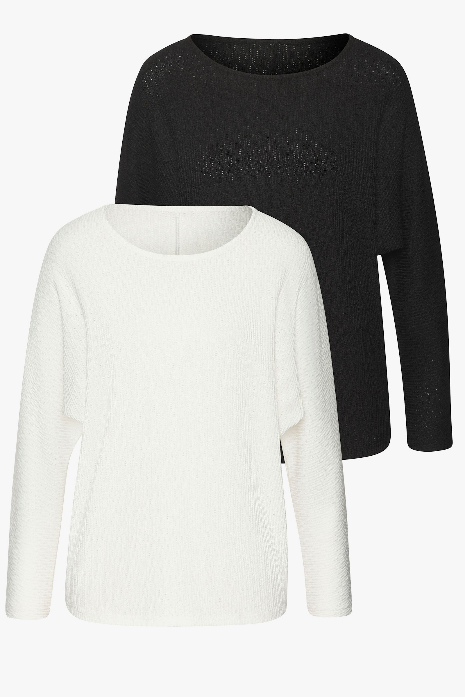 Vivance Langarmshirt - creme, schwarz