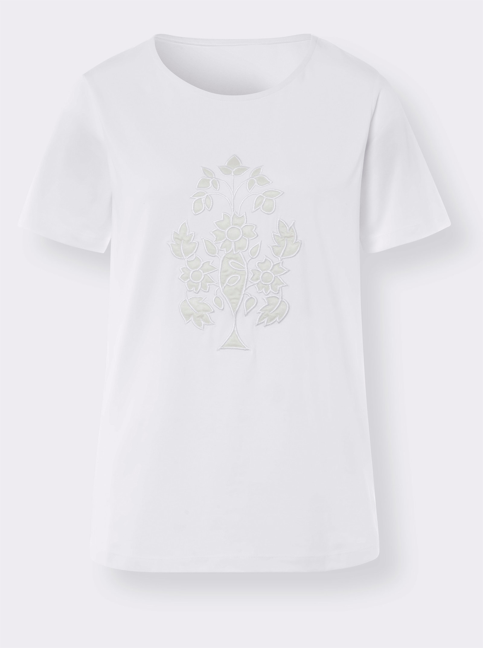 heine Kurzarmshirt floral gemustert - ecru