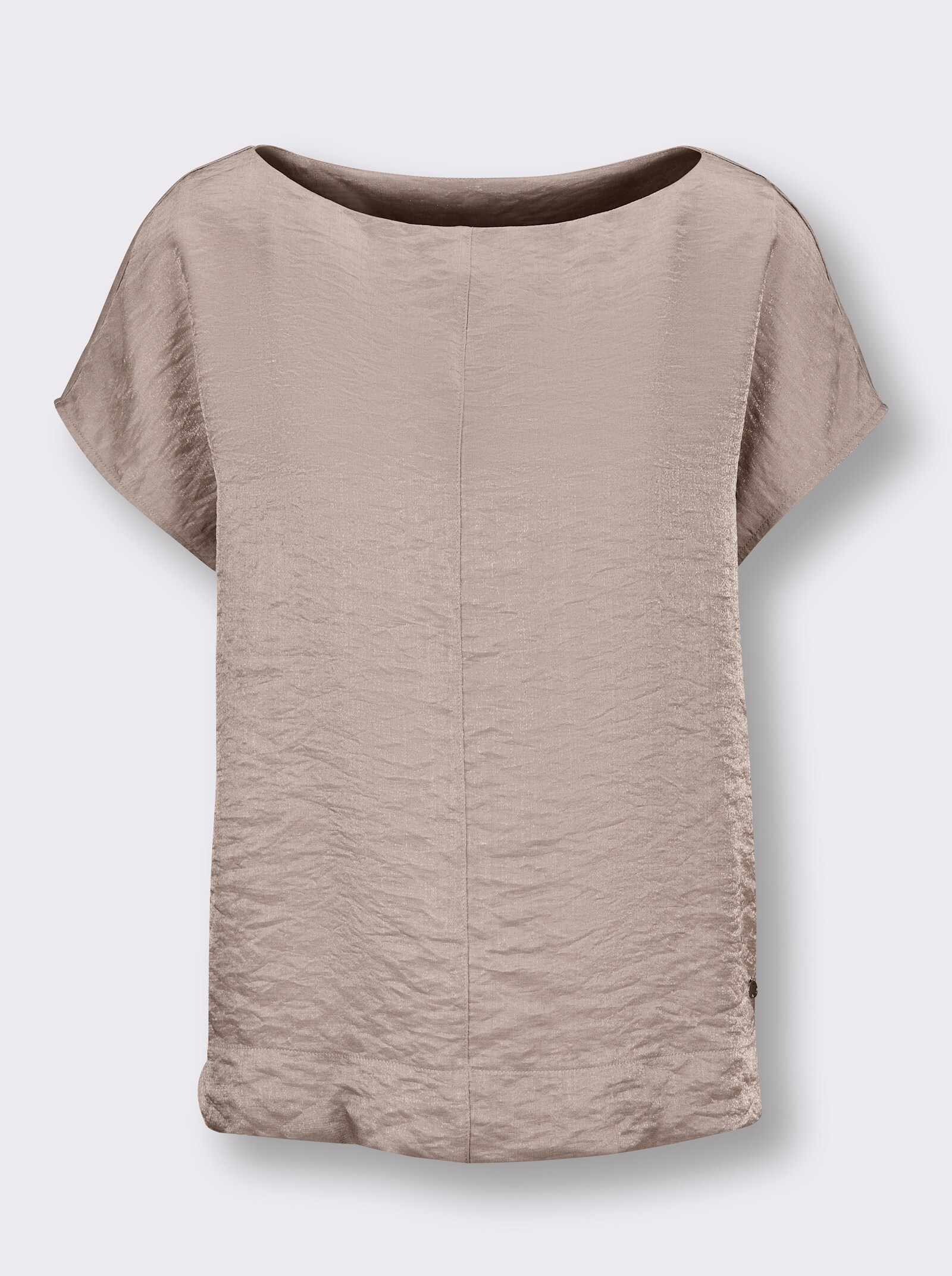 CREATION L PREMIUM Blusenshirt mit U-Boot-Ausschnitt - sesam