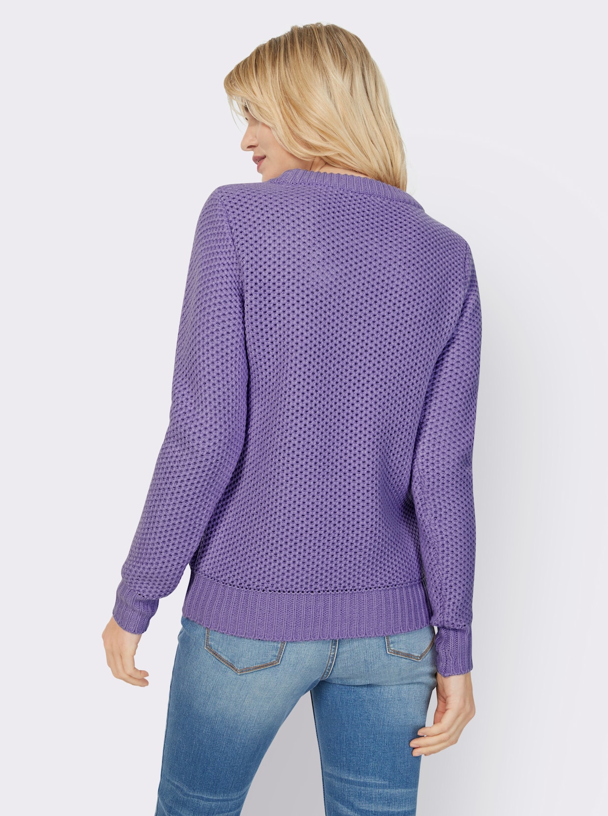 heine Pullover met ronde hals - lavendel