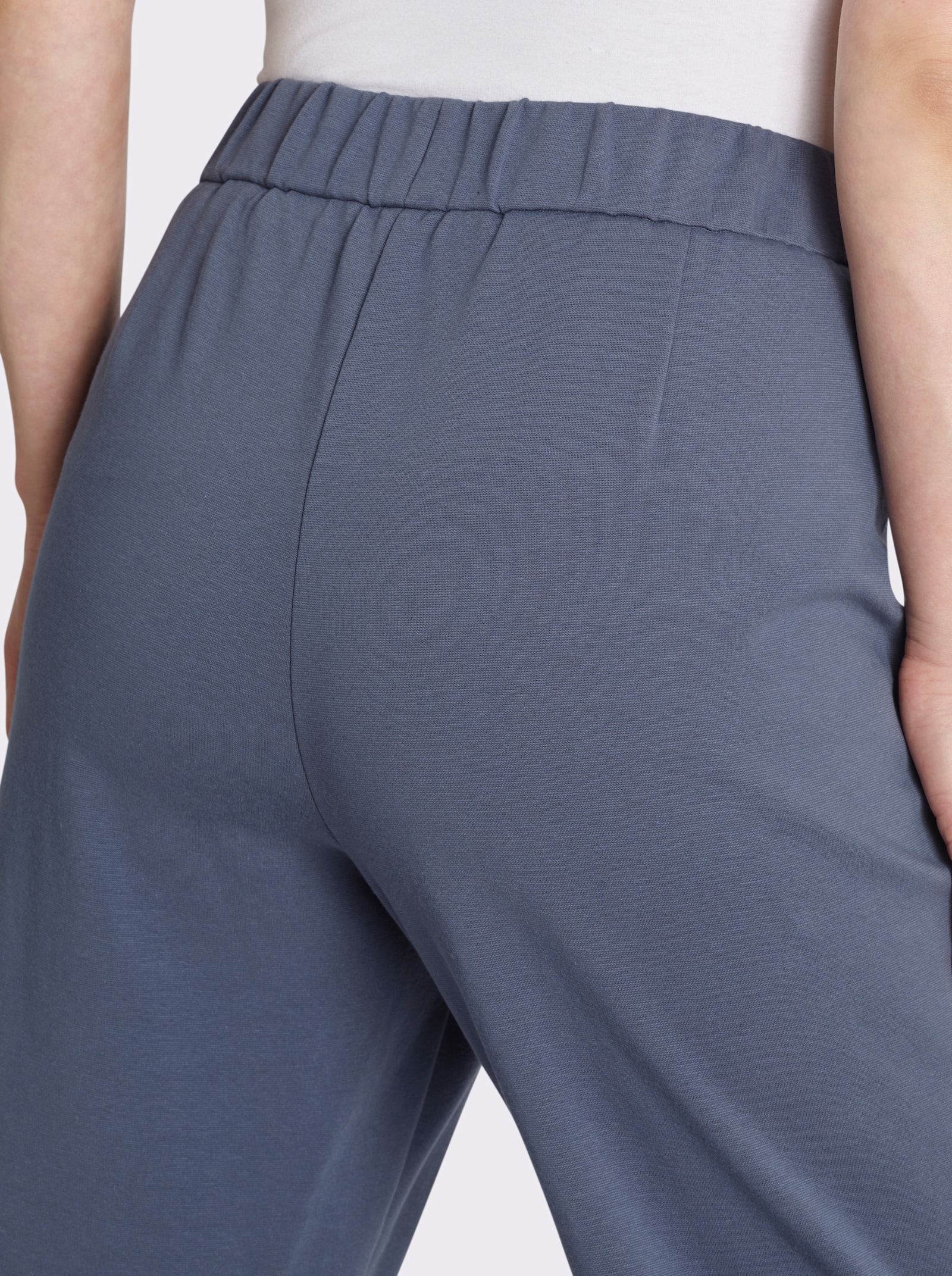 sheego Jerseyhose aus festem Interlock-Jersey - rauchblau