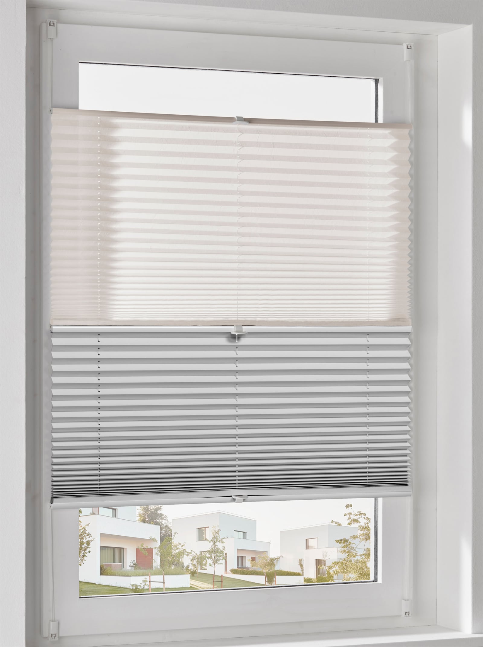 heine home Plisséjaloezie - wit/grijs