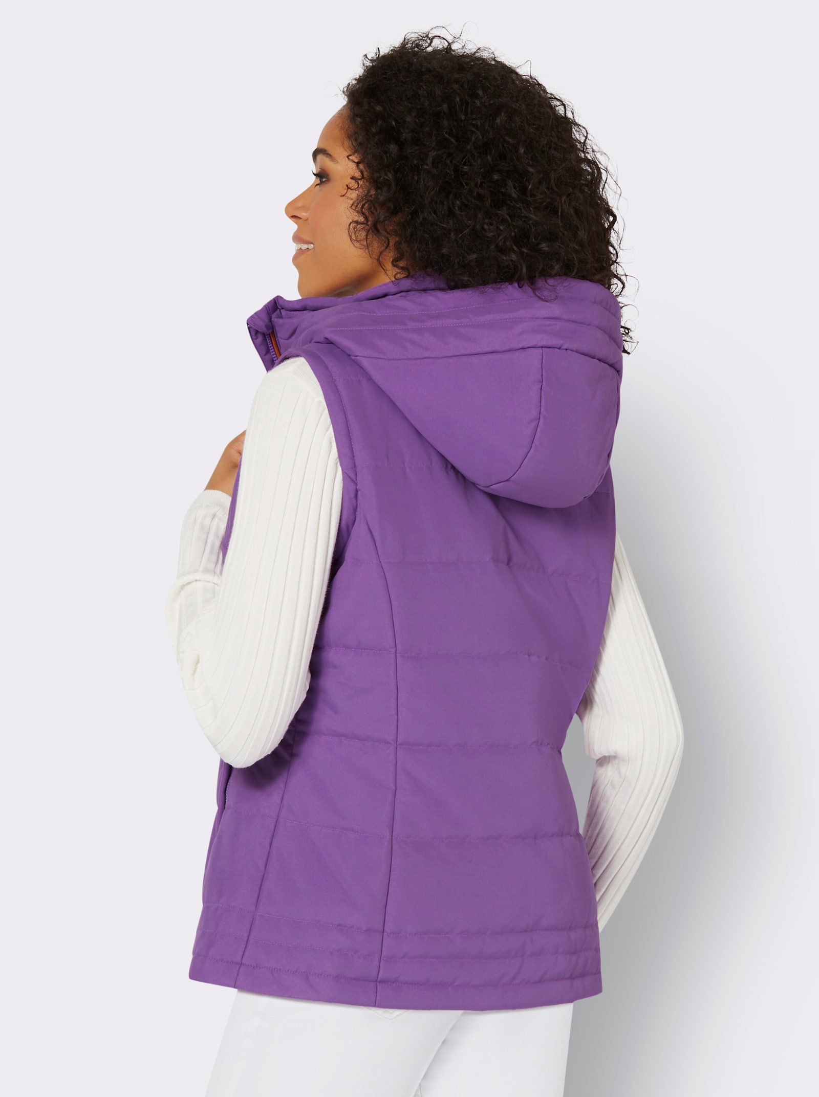 2-in-1-Jacke mit abzippbaren Ärmeln - lila