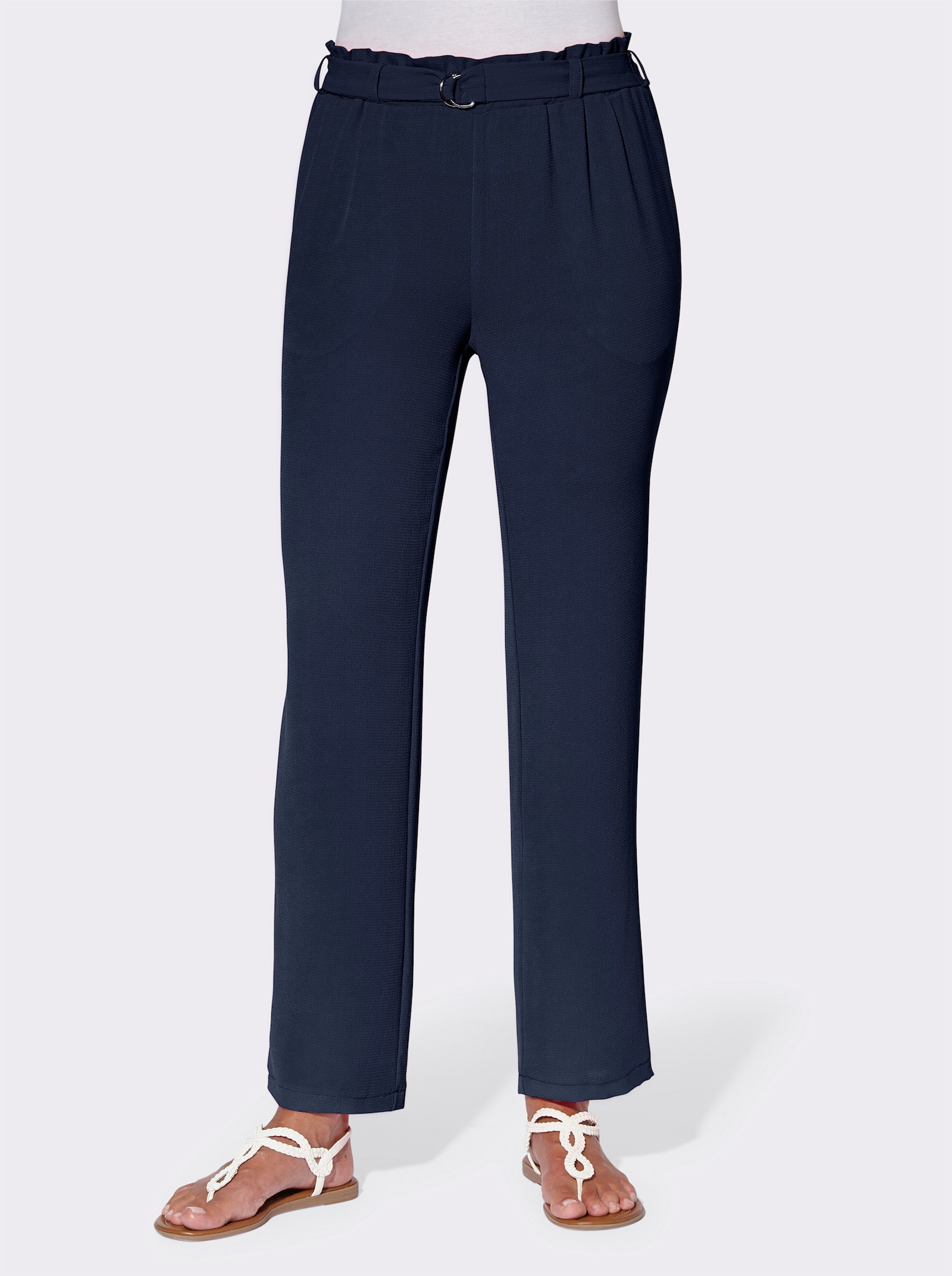 Kalhoty s pevným páskem - tmavěmodrá